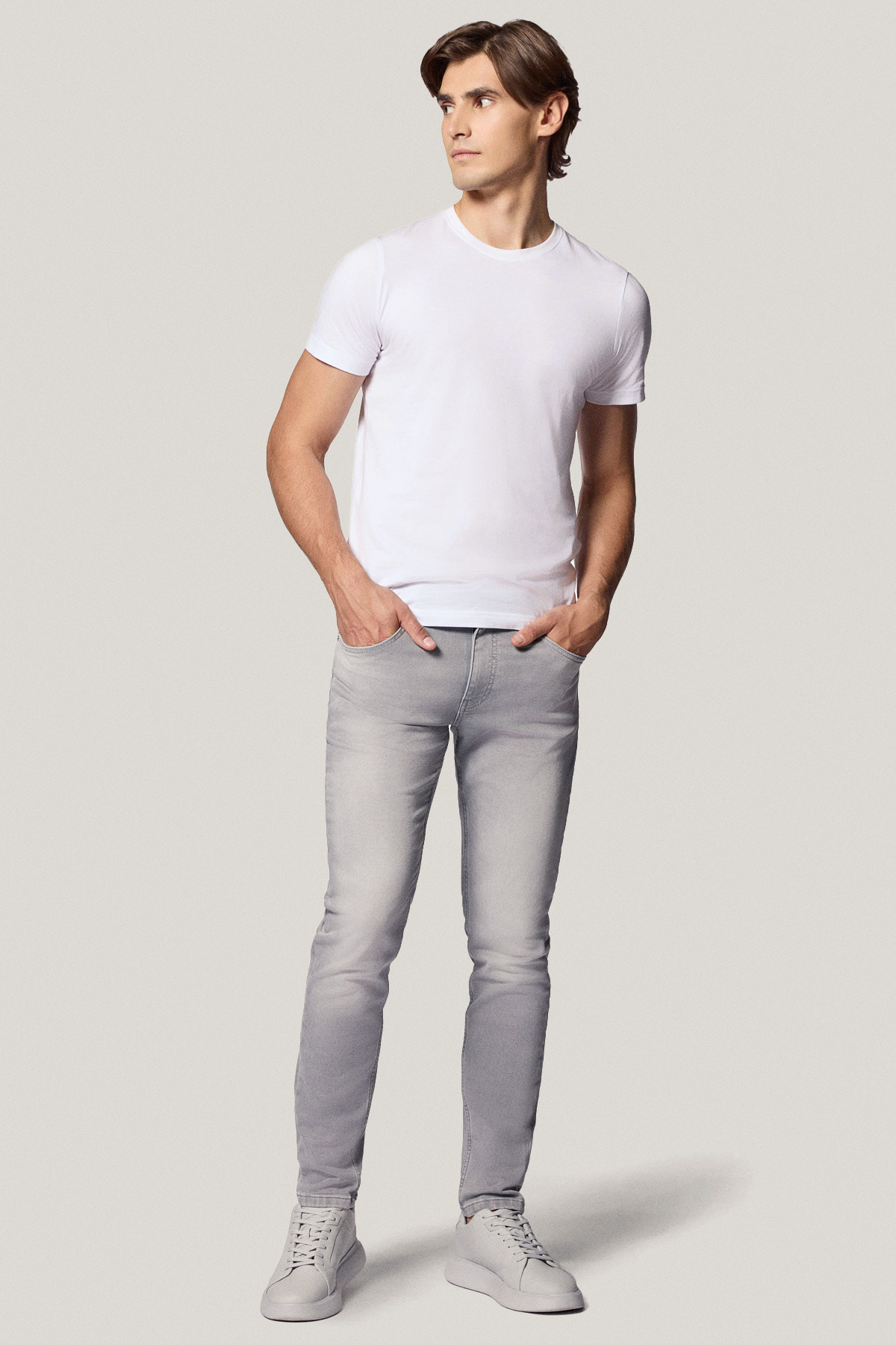 Jeansy Szare Slim Fit PM7