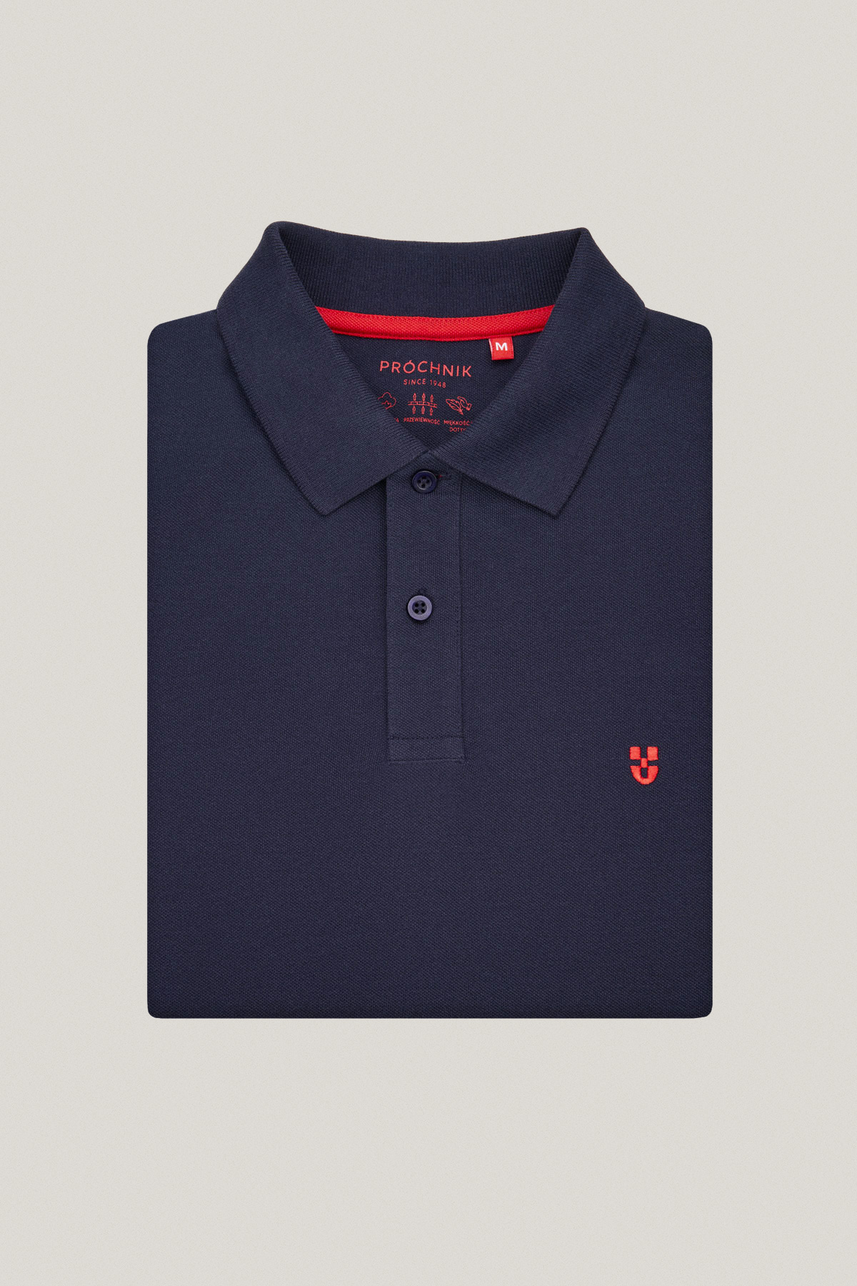 Koszulka Polo z Bawełny Granatowa PM3