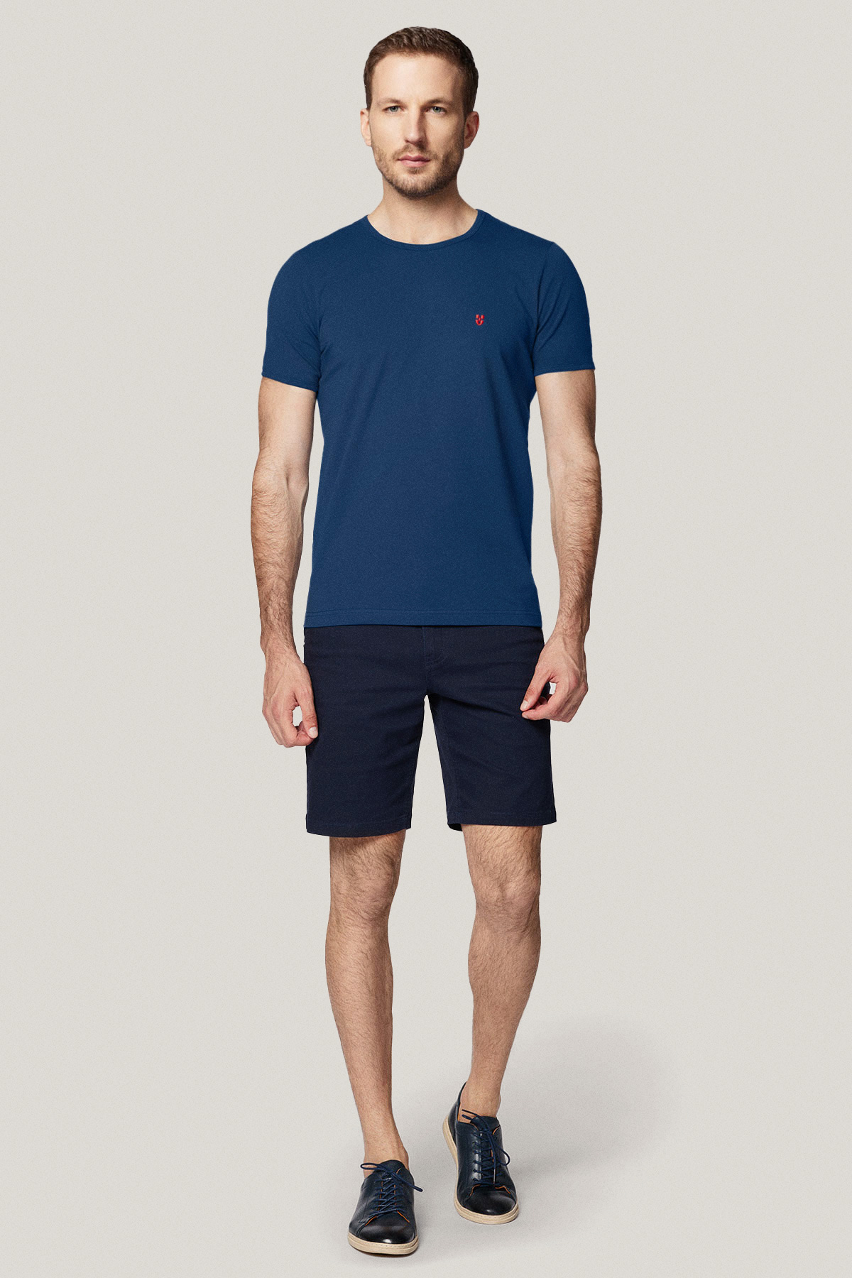 Szorty Ciemnogranatowe z Bawełną PM1