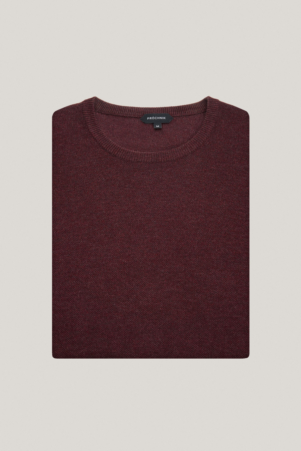Sweter Bordowy z Wiskozą O-neck PM16