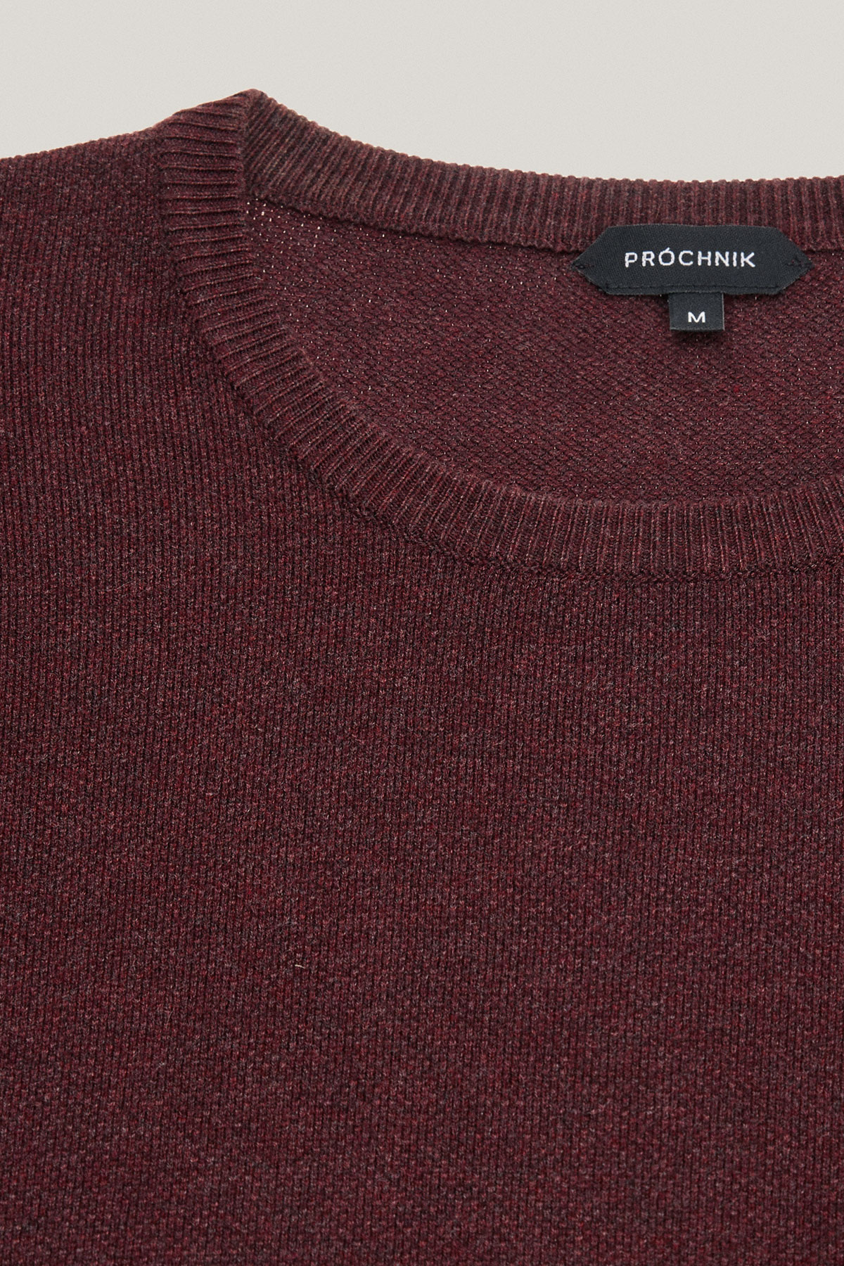 Sweter Bordowy z Wiskozą O-neck PM16
