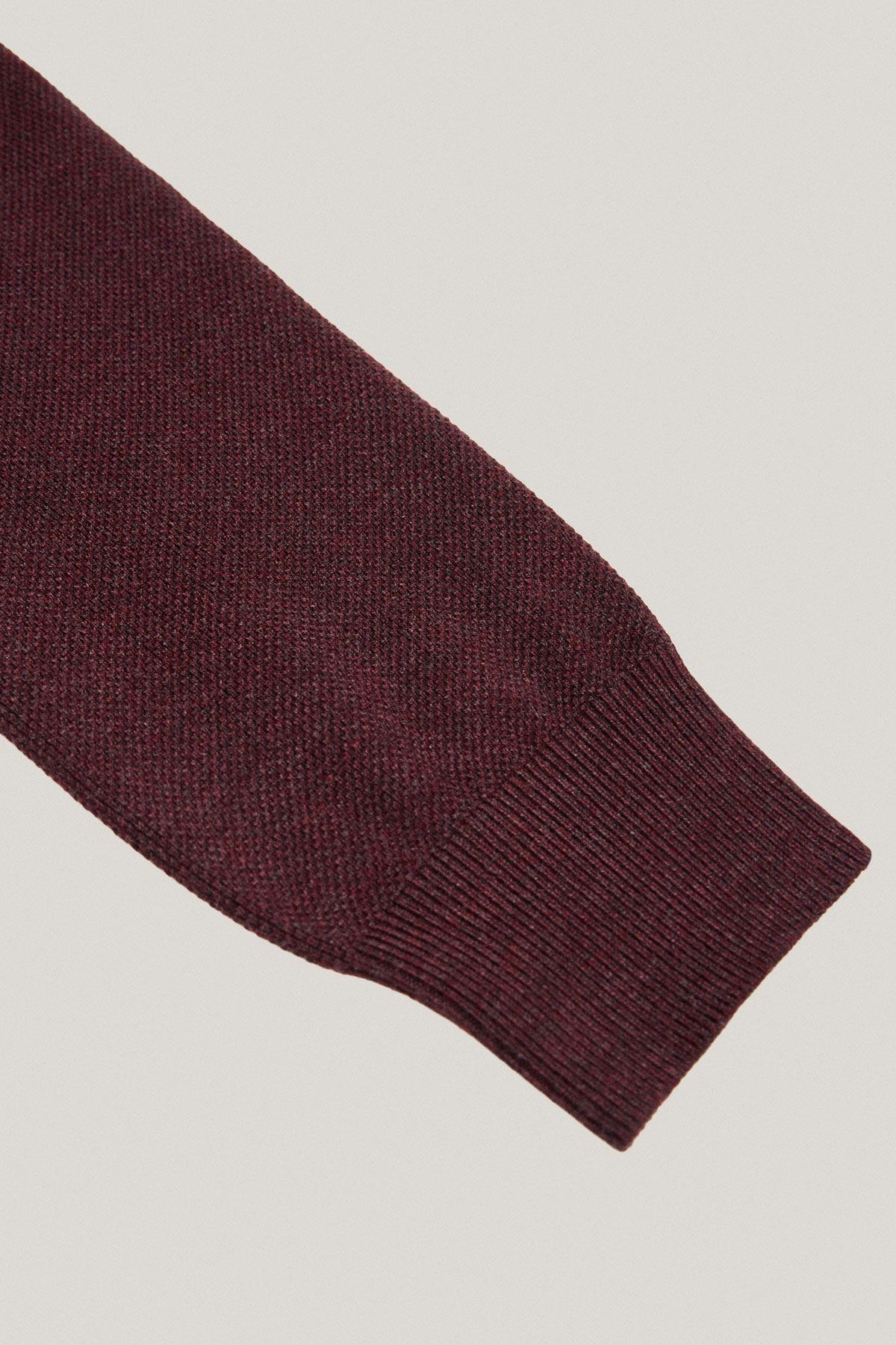 Sweter Bordowy z Wiskozą O-neck PM16