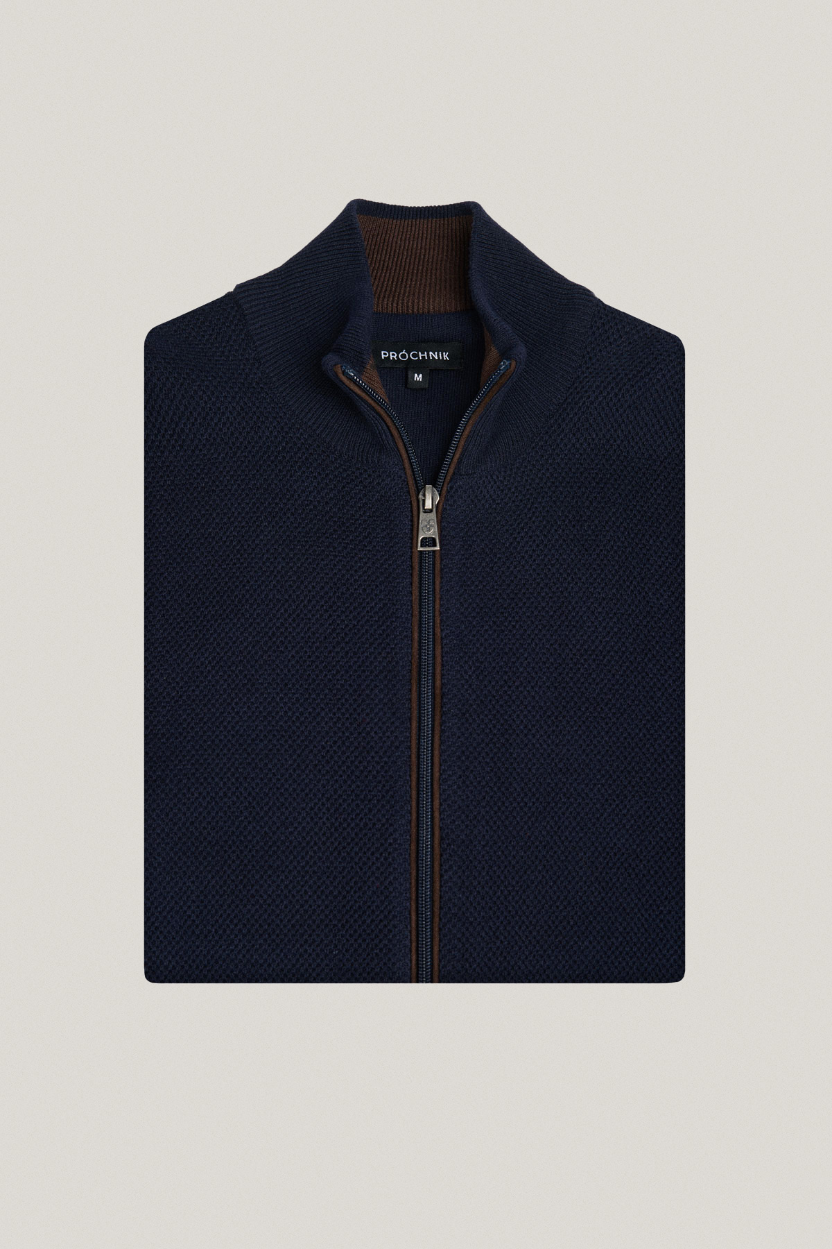 Sweter Rozpinany Ciemnogranatowy z Bawełny PM11