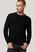 Sweter Czarny z Wiskozą O-neck PM16