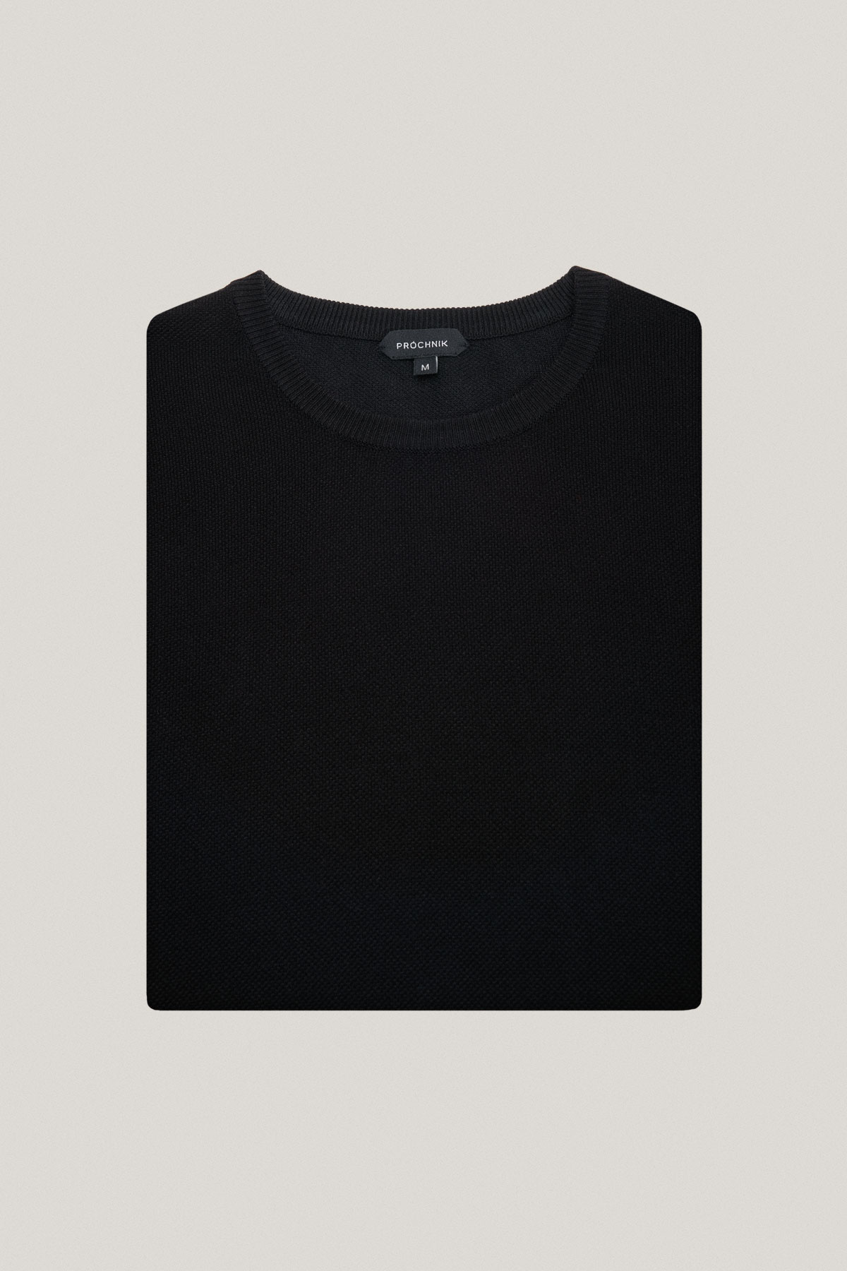 Sweter Czarny z Wiskozą O-neck PM16