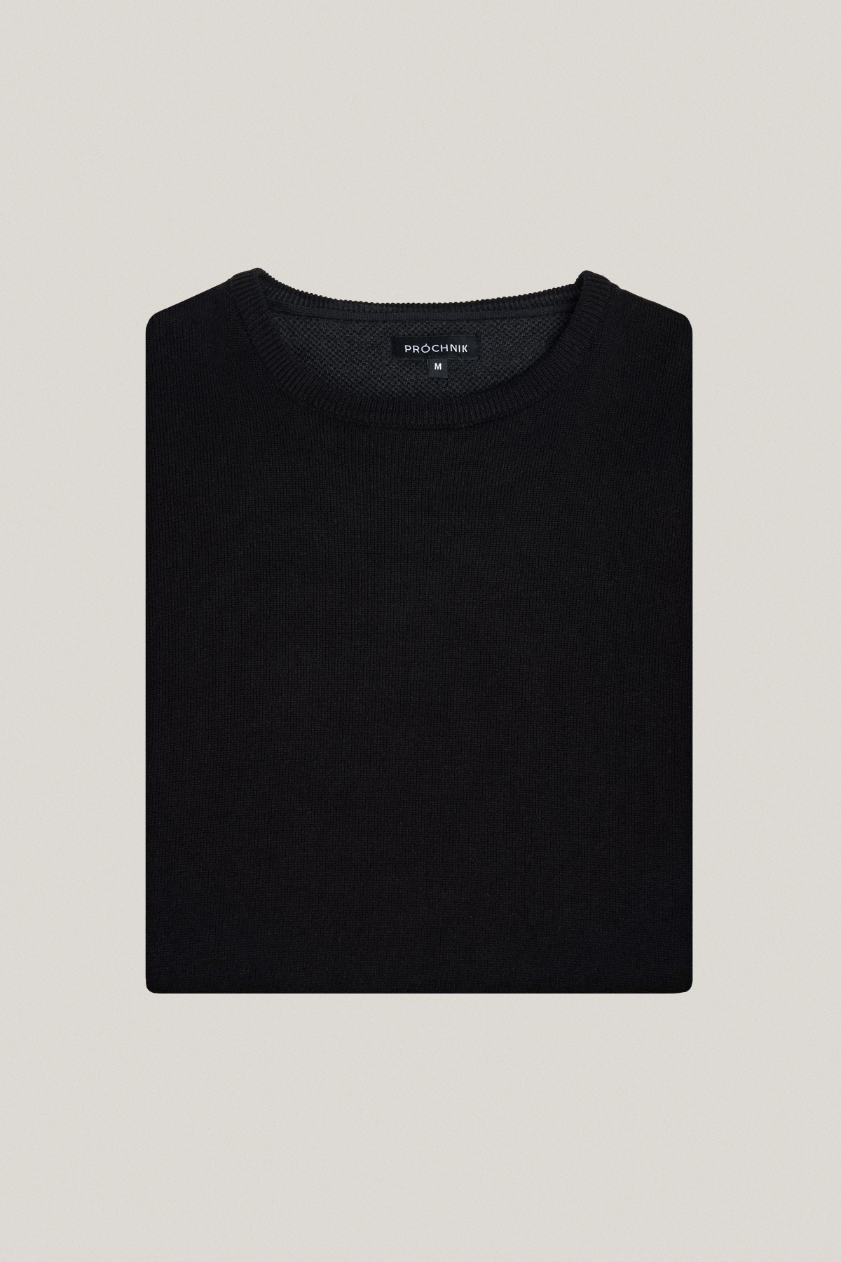 Sweter Czarny Bawełniany O-neck PM8