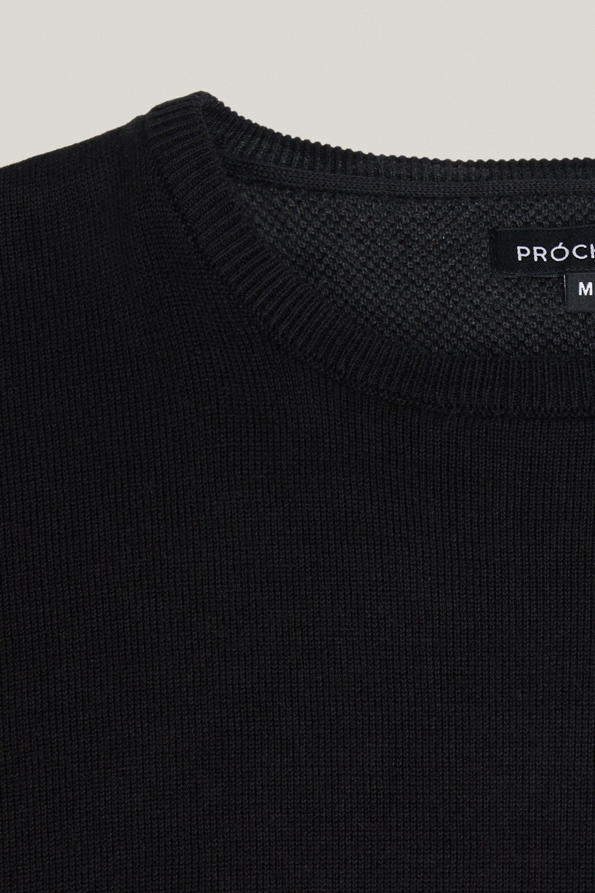 Sweter Czarny Bawełniany O-neck PM8