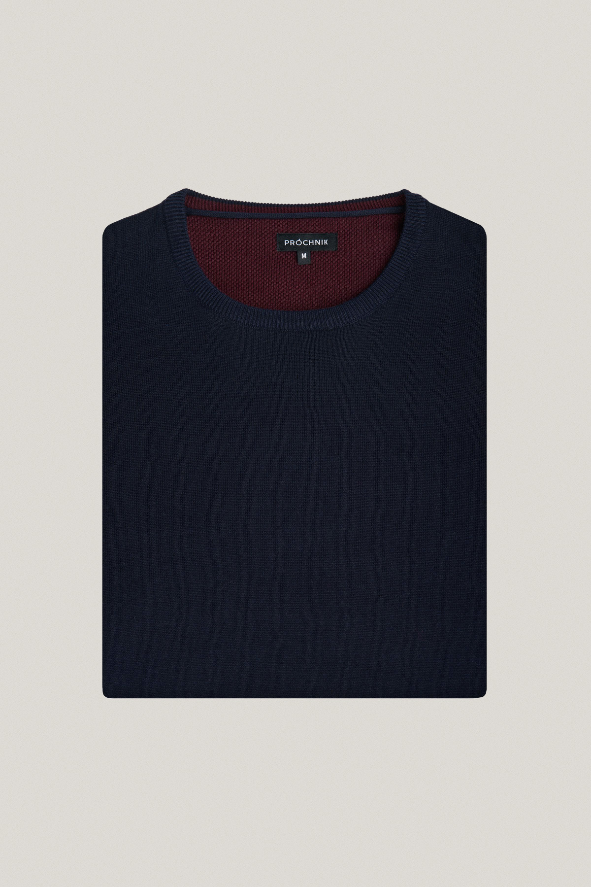 Sweter Ciemnogranatowy Bawełniany O-neck PM8