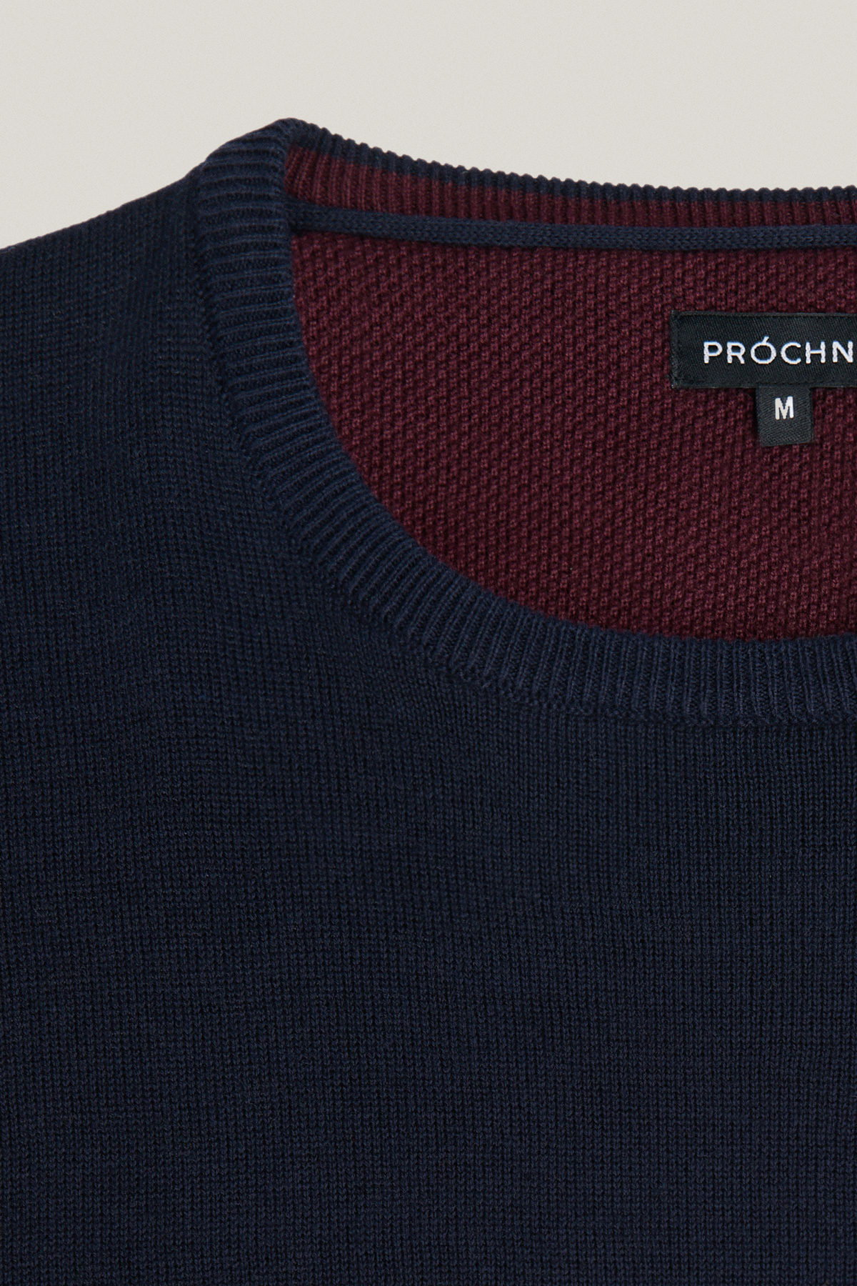 Sweter Ciemnogranatowy Bawełniany O-neck PM8