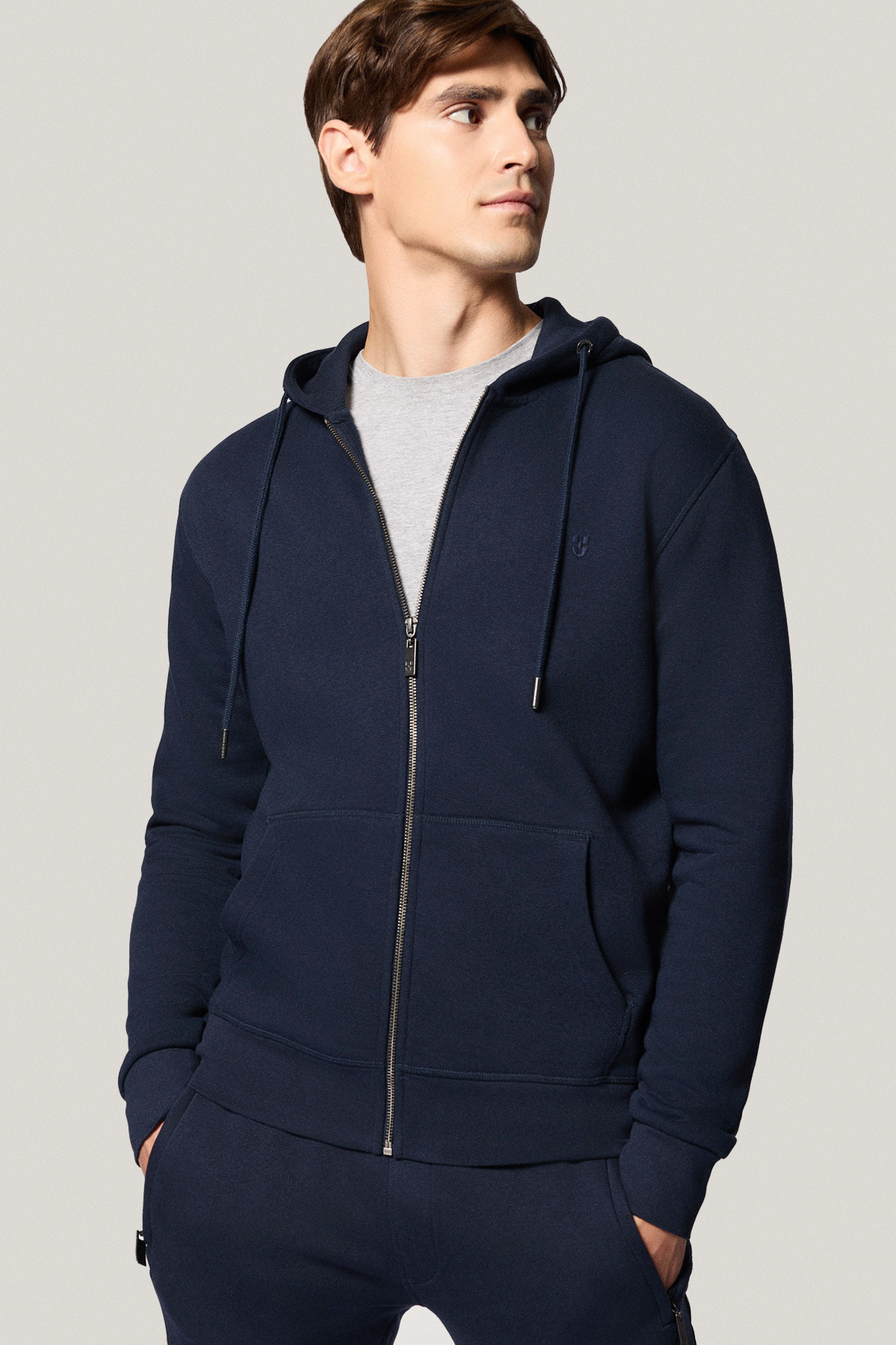 Bluza Rozpinana z Kapturem Granatowa PM15