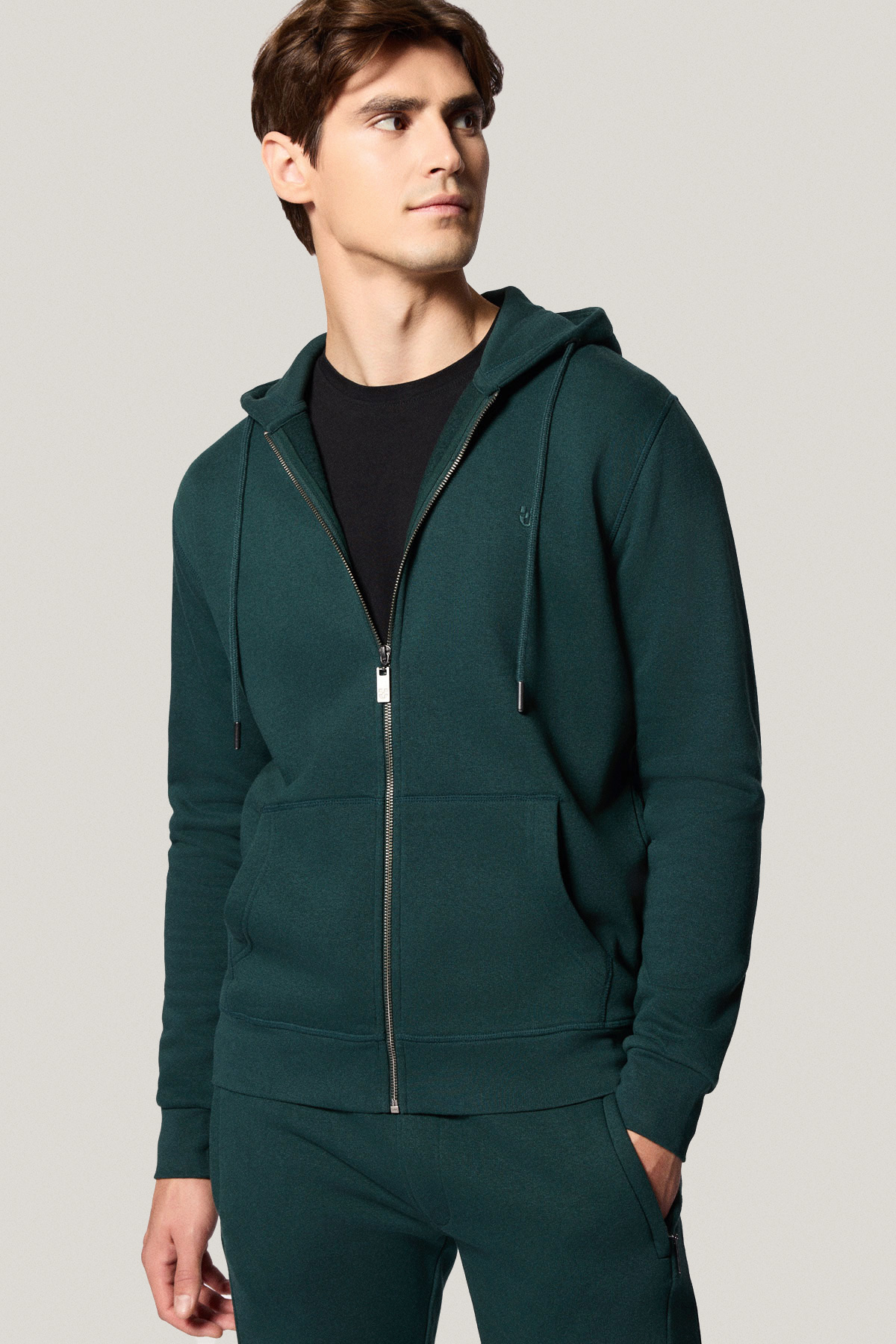 Bluza Rozpinana z Kapturem Zielona PM15