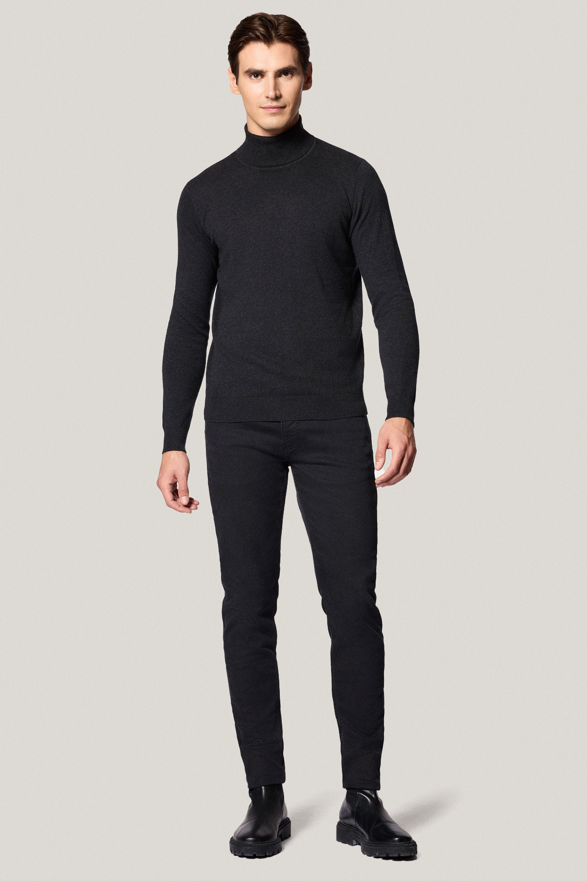 Golf Ciemnoszary Bawełniany PM5