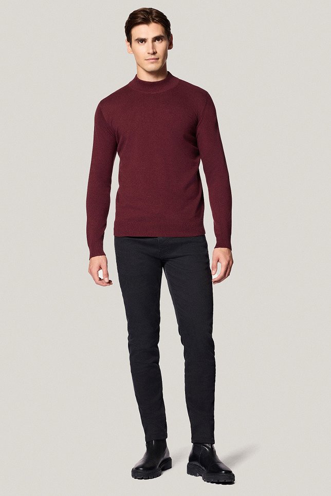 Półgolf Bordowy Bawełniany PM1