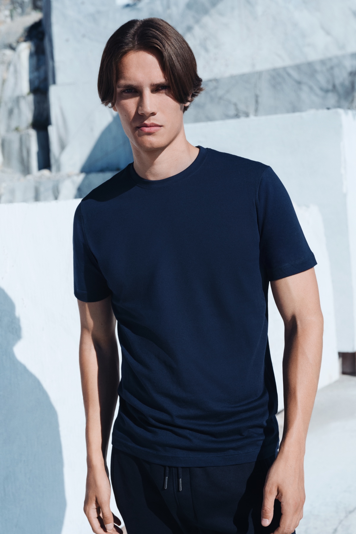 T-shirt Granatowy Bawełniany PM6