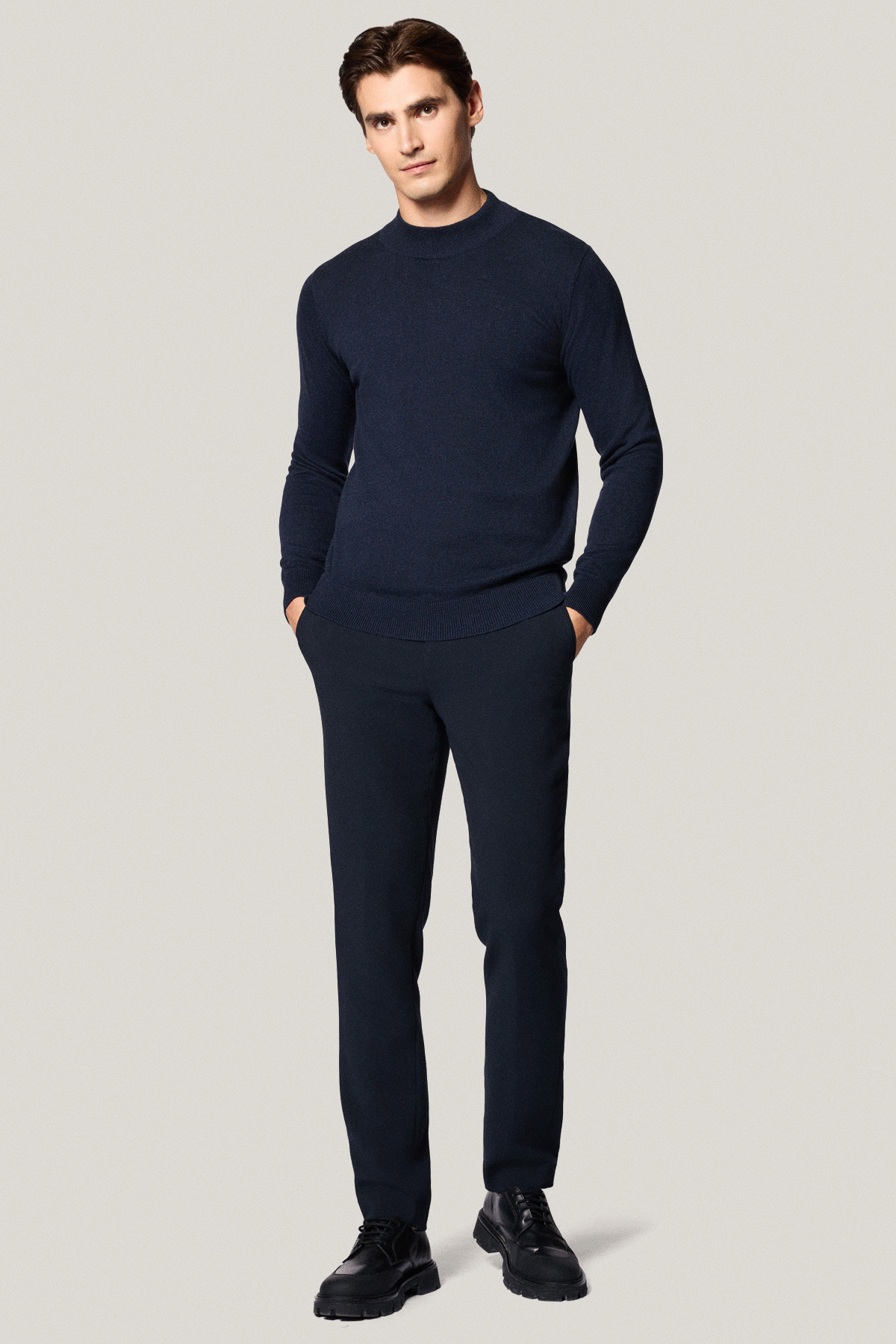 Półgolf Ciemnogranatowy Bawełniany PM1