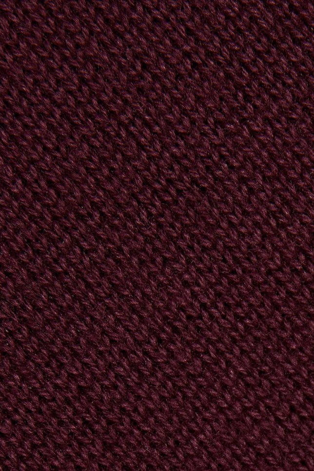 Sweter Bordowy Bawełniany V-neck PM7