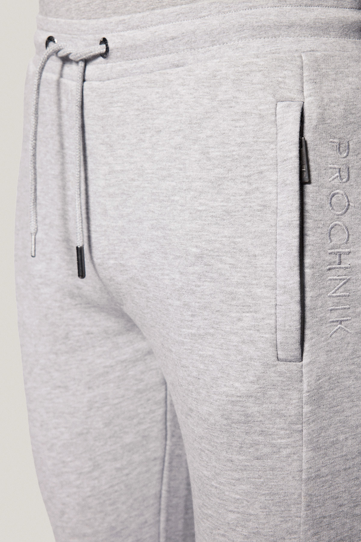Spodnie Dresowe Szare z Haftem z Bawełną PM4