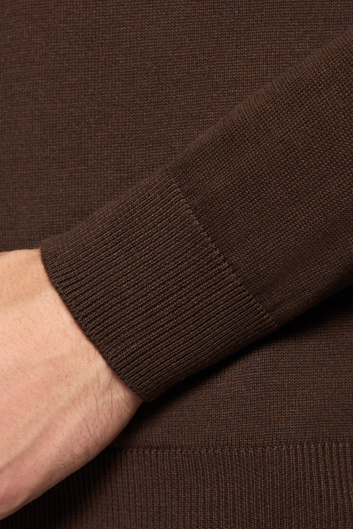 Sweter Brązowy Bawełniany O-neck PM8