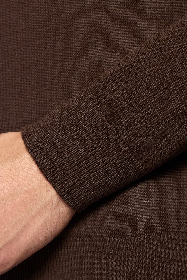 Sweter Brązowy Bawełniany O-neck PM8
