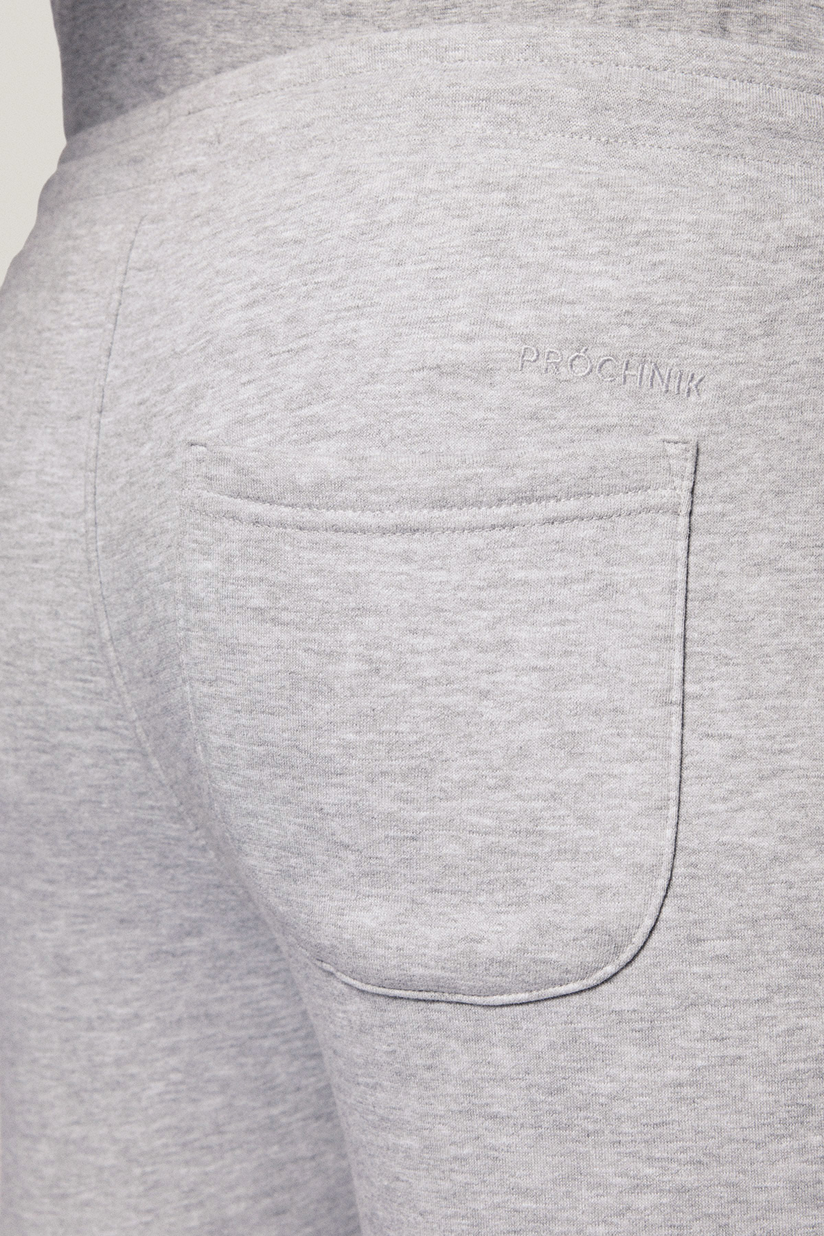 Spodnie Dresowe Szare z Haftem z Bawełną PM4