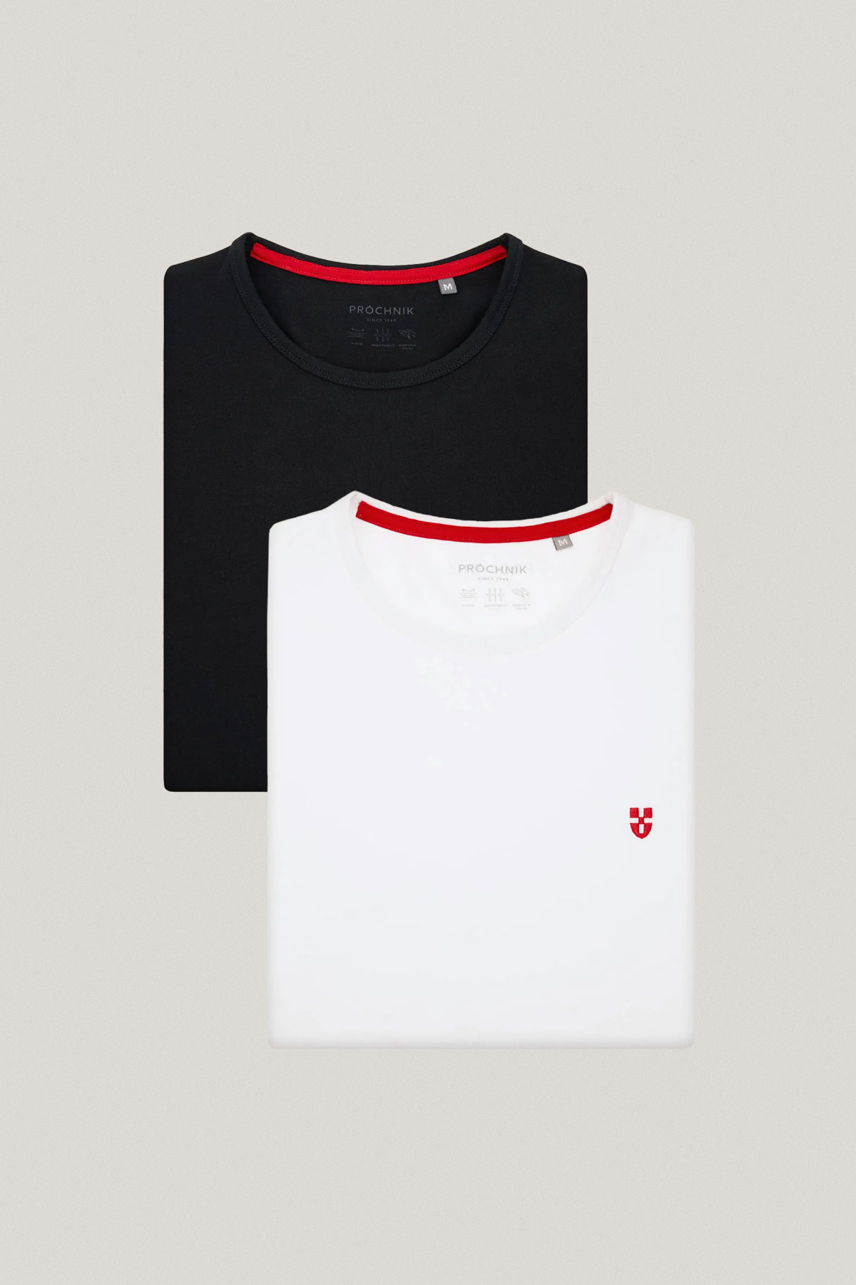 Zestaw 2 T-shirt&oacute;w Czarny i Biały z Bawełną PM5