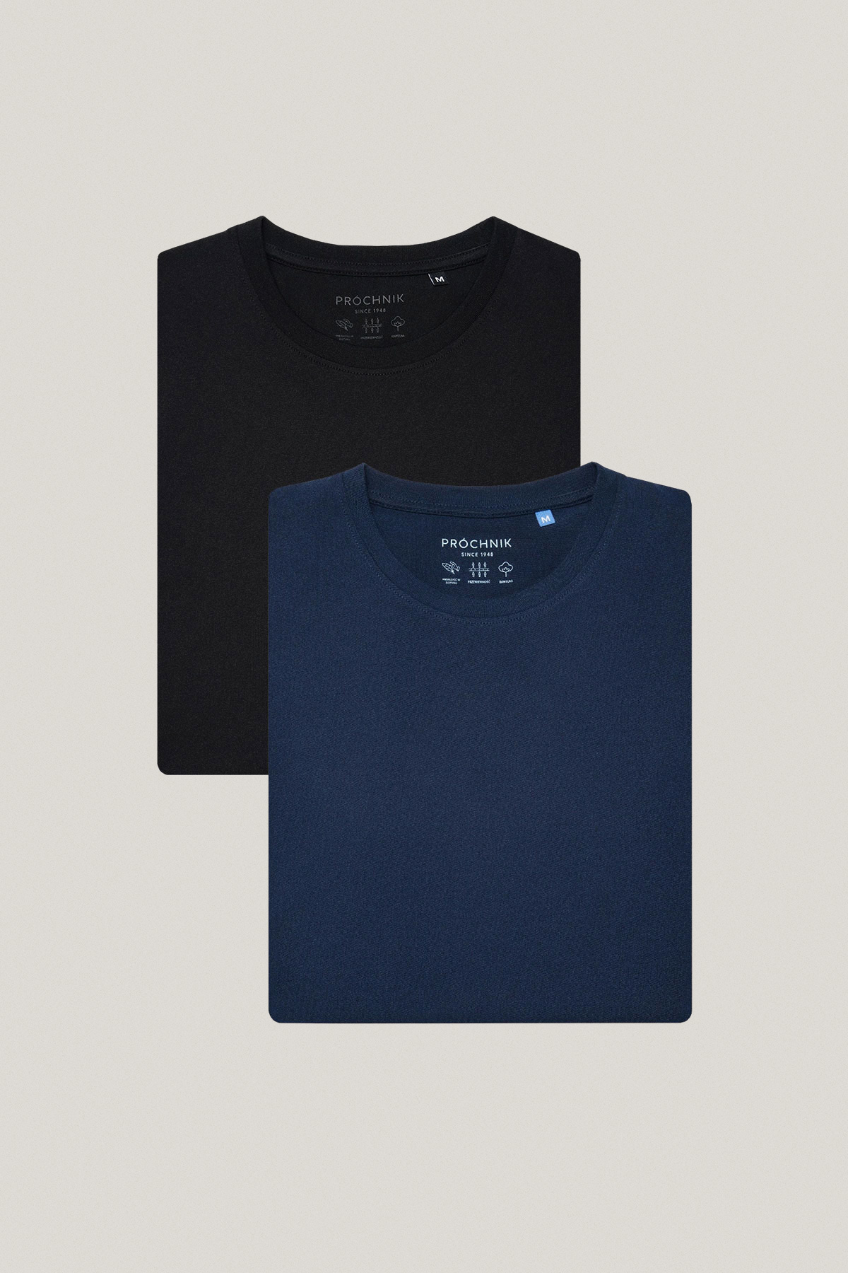 Zestaw 2 T-shirtów Bawełnianych Czarny i Granatowy PM6