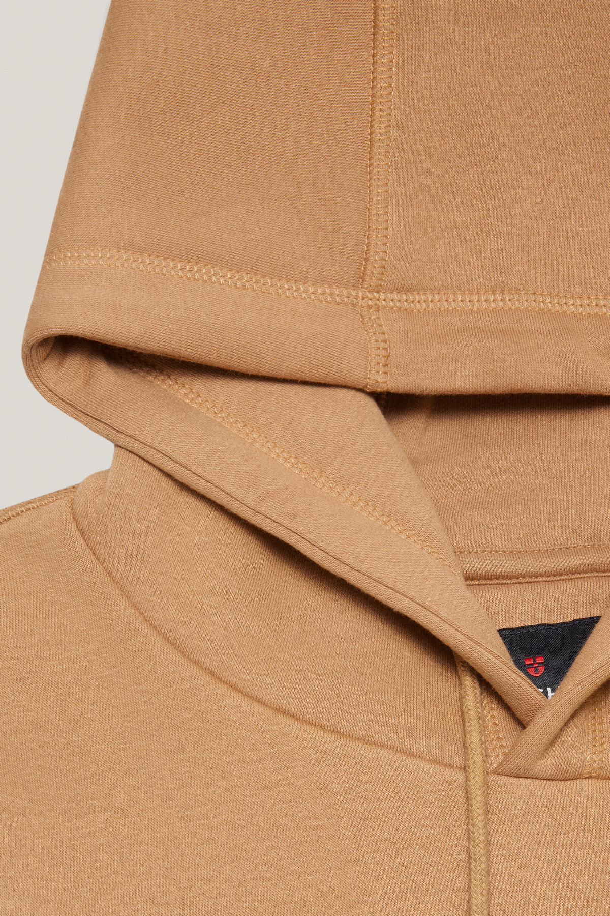 Bluza Nierozpinana z Kapturem Beżowa z Haftem PM12