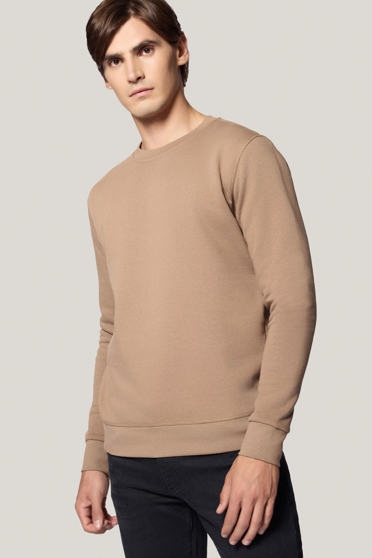 Bluza Nierozpinana Bez Kaptura Beżowa PM13