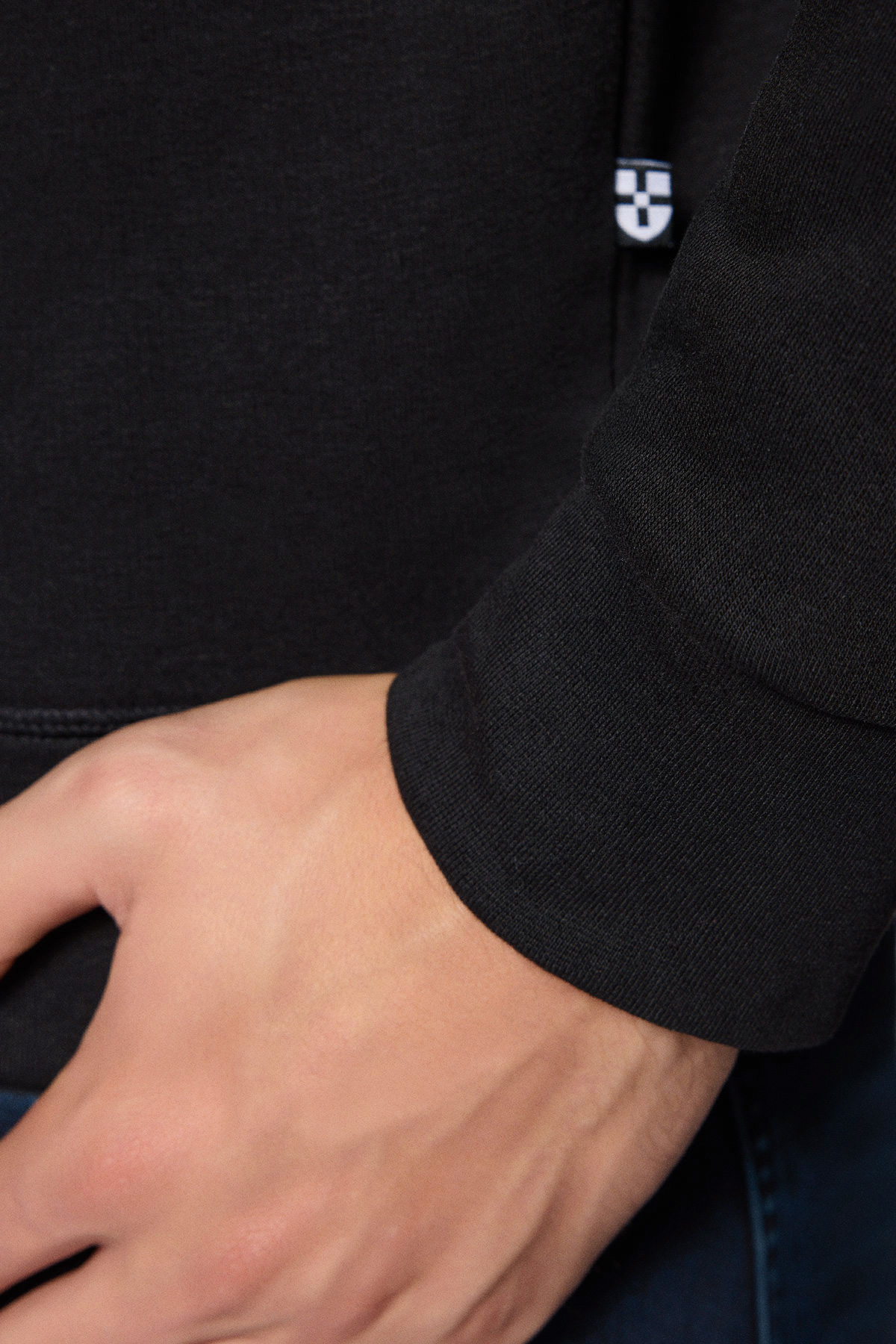 Bluza Nierozpinana Bez Kaptura Czarna PM13