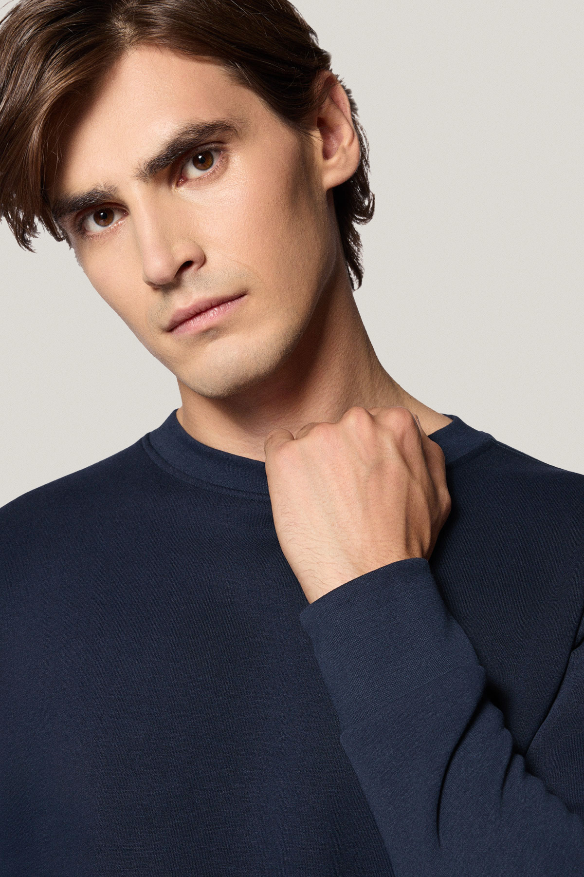 Bluza Nierozpinana Bez Kaptura Granatowa PM13