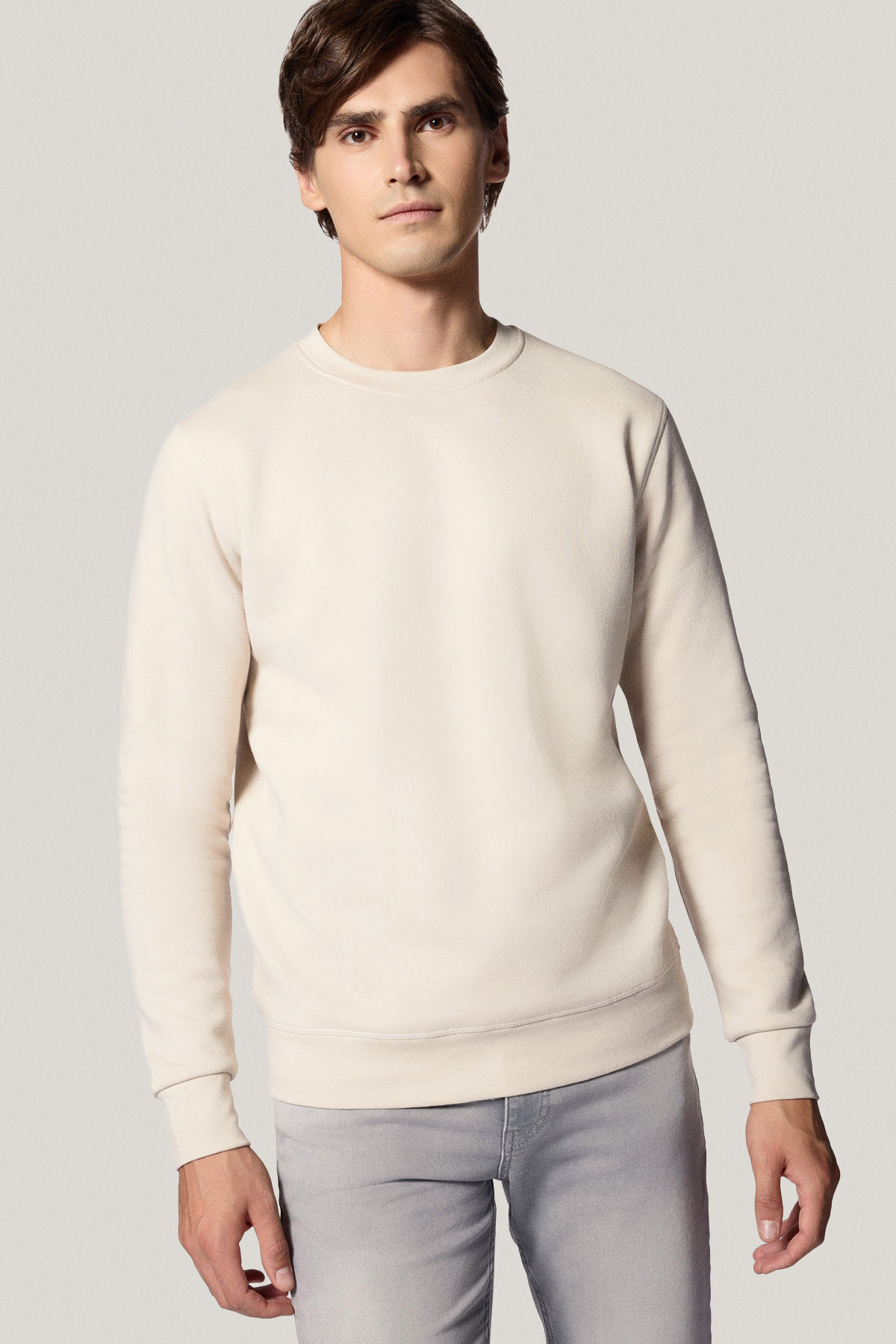 Bluza Nierozpinana Bez Kaptura Jasnobeżowa PM13