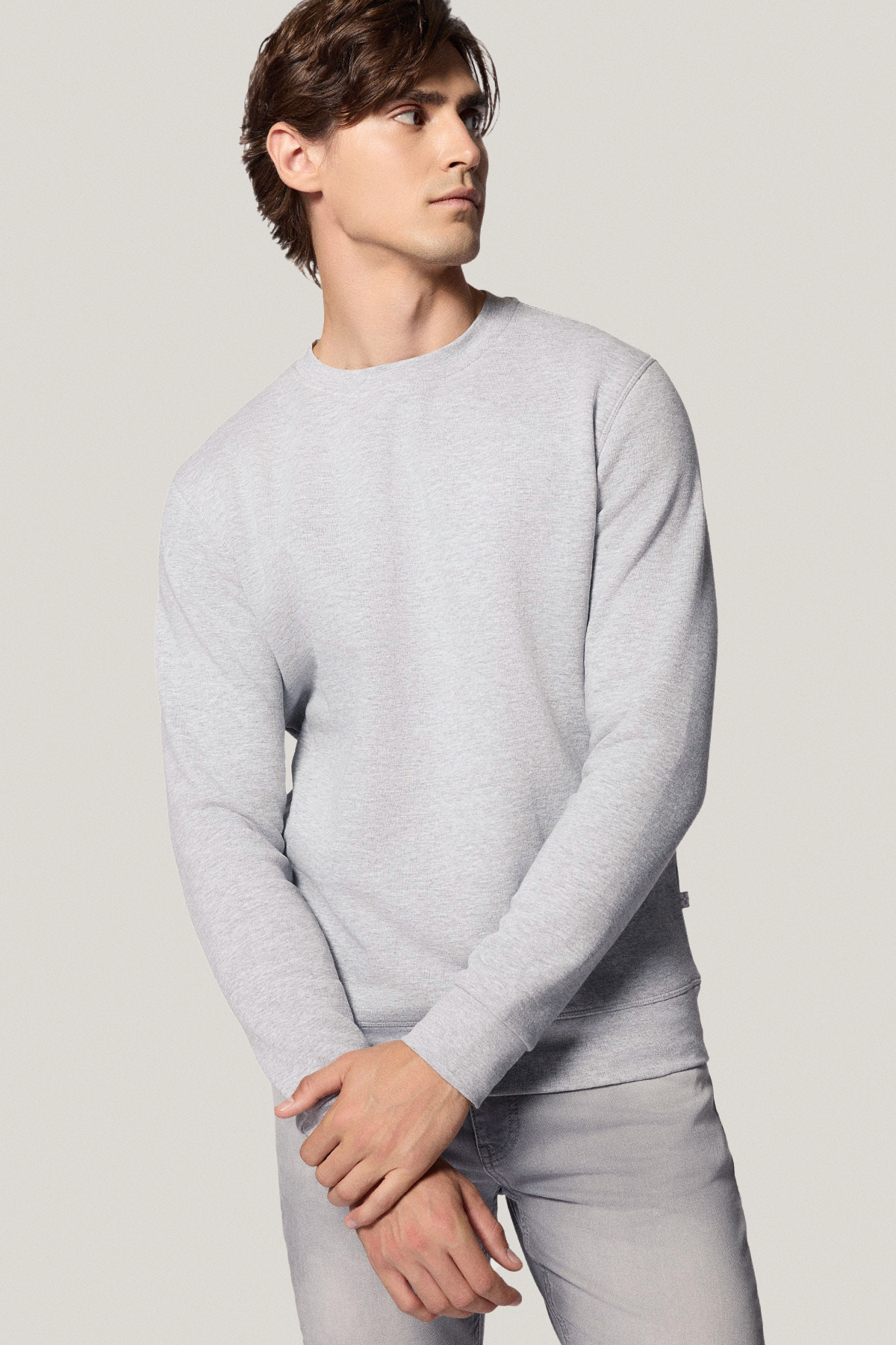 Bluza Nierozpinana Bez Kaptura Szara PM13