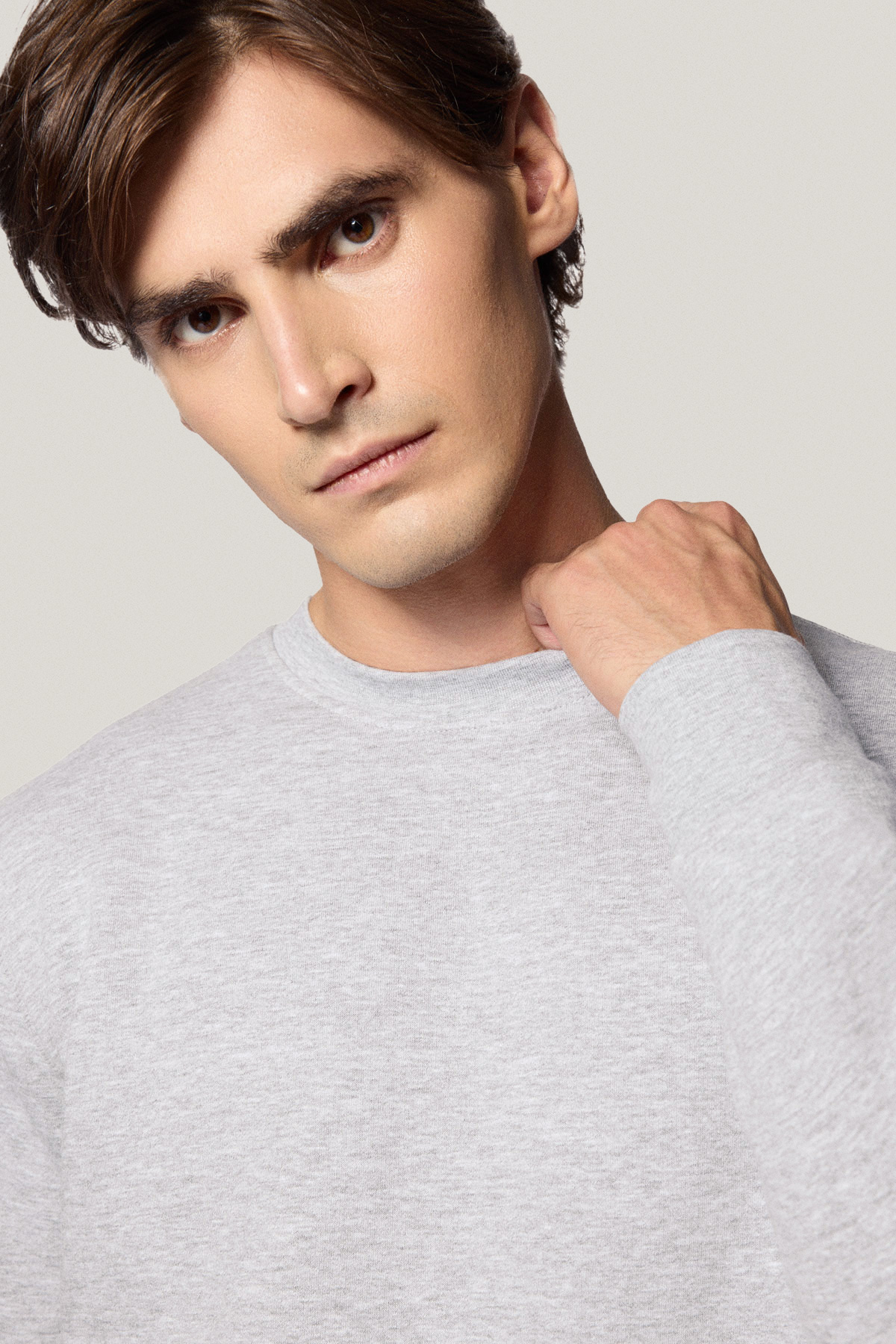 Bluza Nierozpinana Bez Kaptura Szara PM13