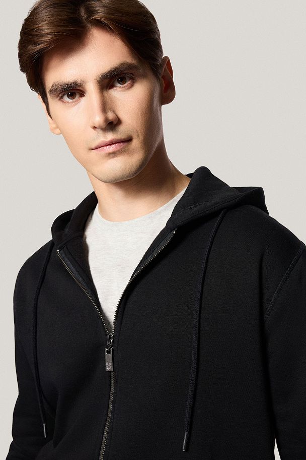 Bluza Rozpinana z Kapturem Czarna PM15