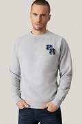 Bluza Nierozpinana Bez Kaptura Szara z Naszywkami PM2