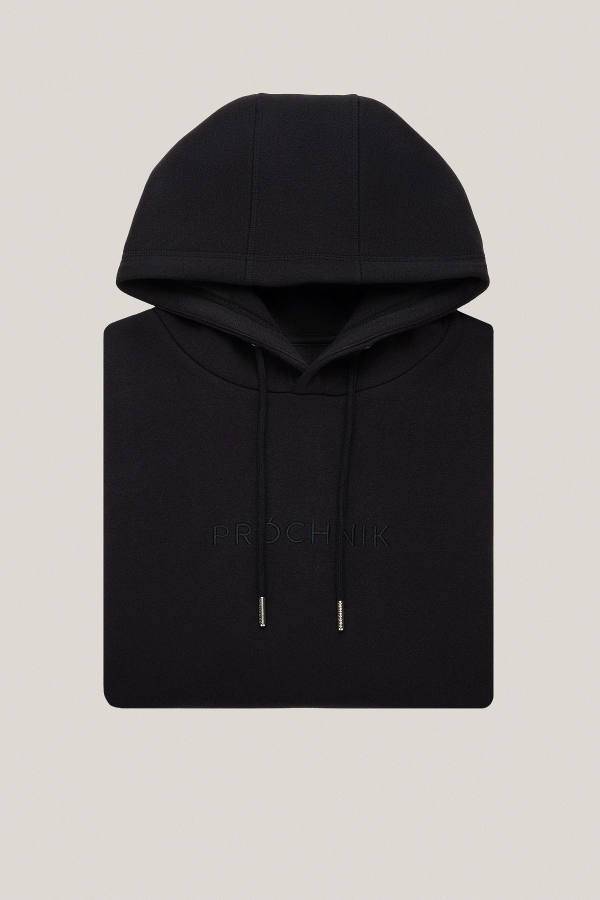 Bluza Nierozpinana z Kapturem Czarna z Haftem PM12 