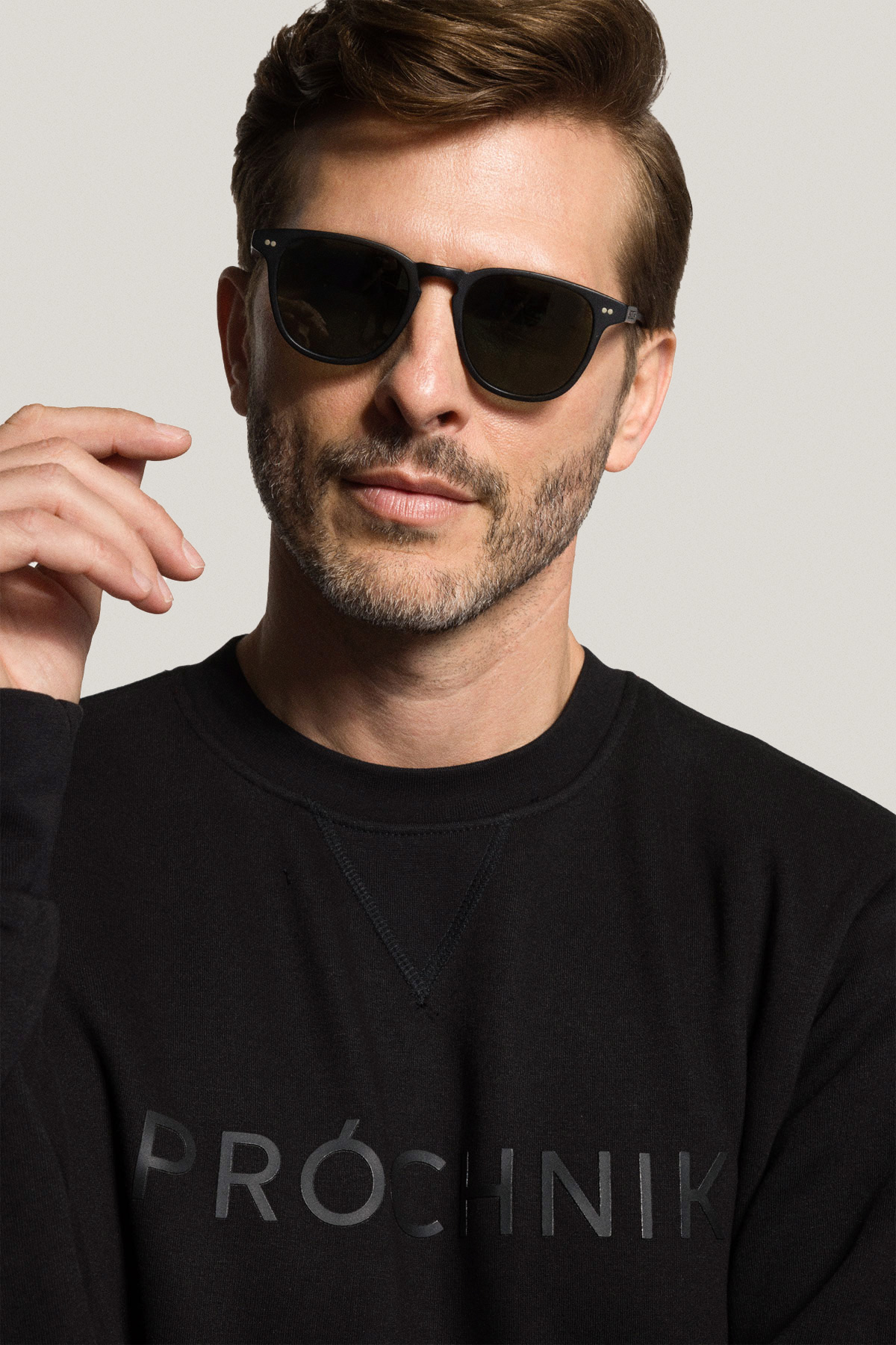 Bluza Nierozpinana Bez Kaptura Czarna z Nadrukiem PM6