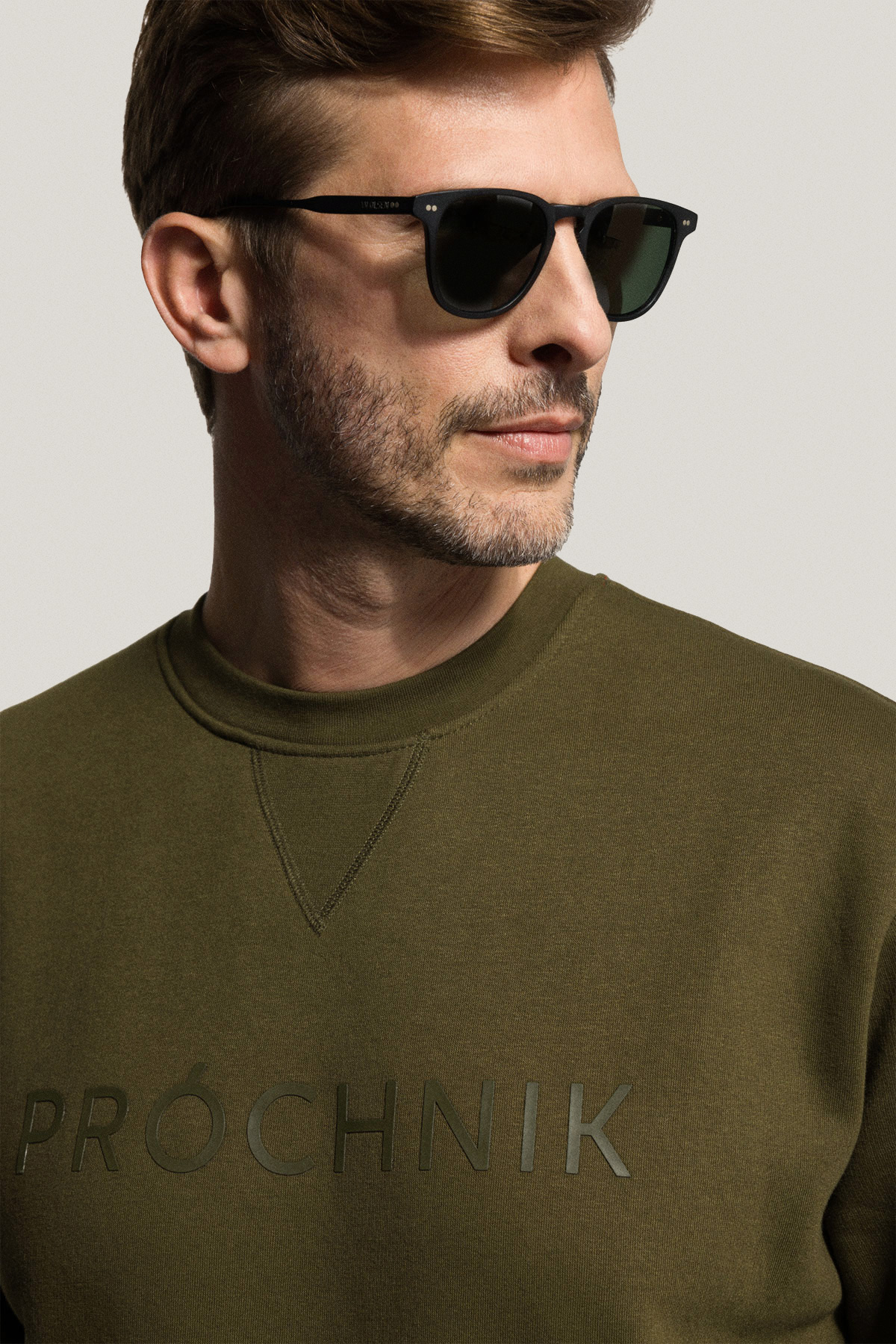 Bluza Nierozpinana Bez Kaptura Zielona z Nadrukiem PM6