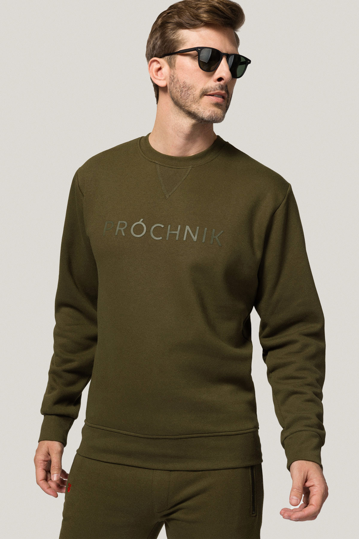 Bluza Nierozpinana Bez Kaptura Zielona z Nadrukiem PM6