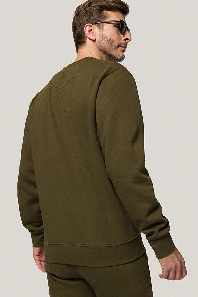 Bluza Nierozpinana Bez Kaptura Zielona z Nadrukiem PM6