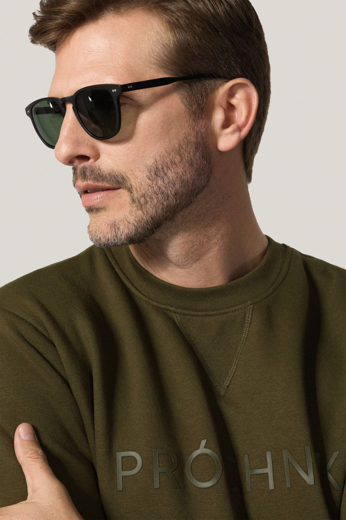 Bluza Nierozpinana Bez Kaptura Zielona z Nadrukiem PM6