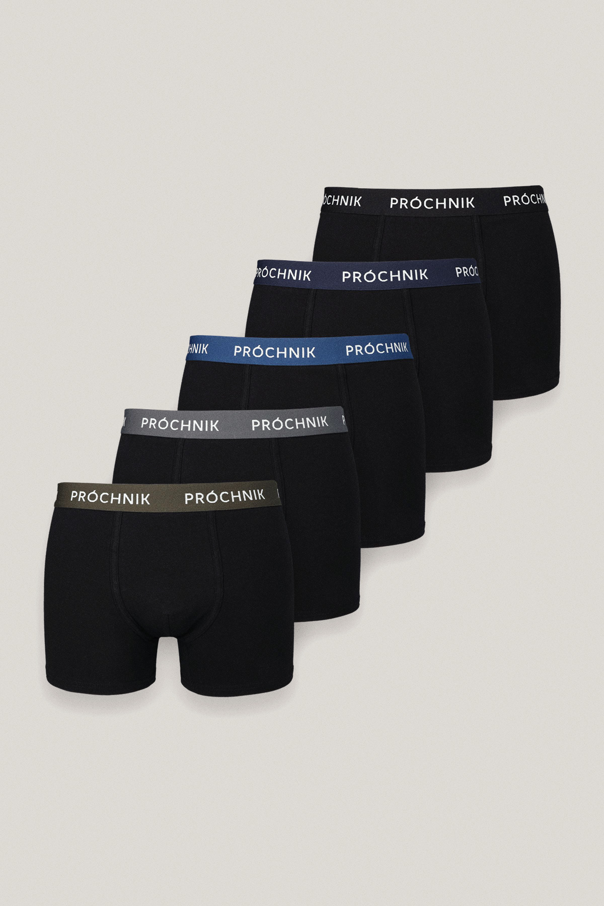 Zestaw 5 Par Czarnych Bokserek PM10