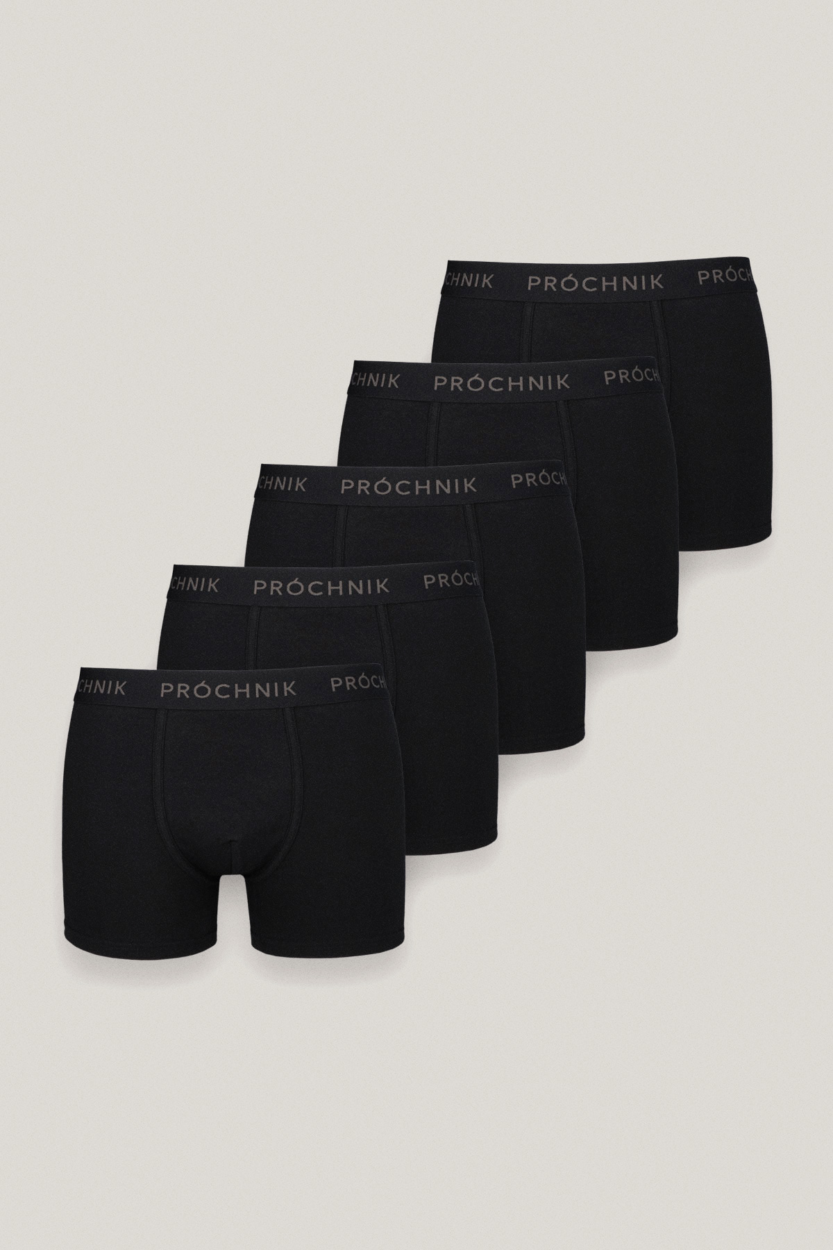 Zestaw 5 Par Czarnych Bokserek z Bawełną PM14