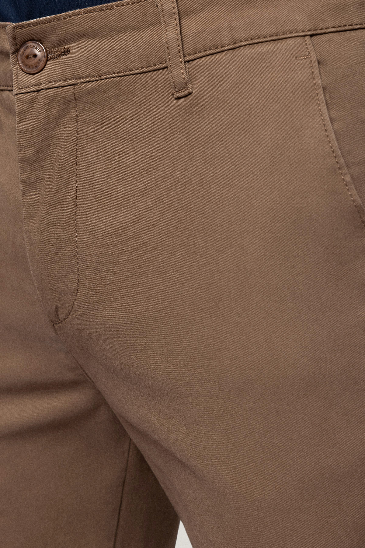 Spodnie Chino Slim Fit Beżowe z Bawełny PM1