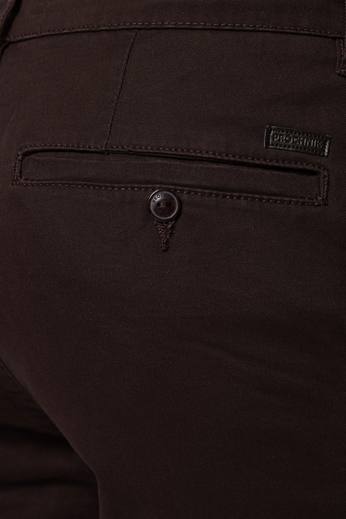 Spodnie Chino Slim Fit Brązowe z Bawełny PM1