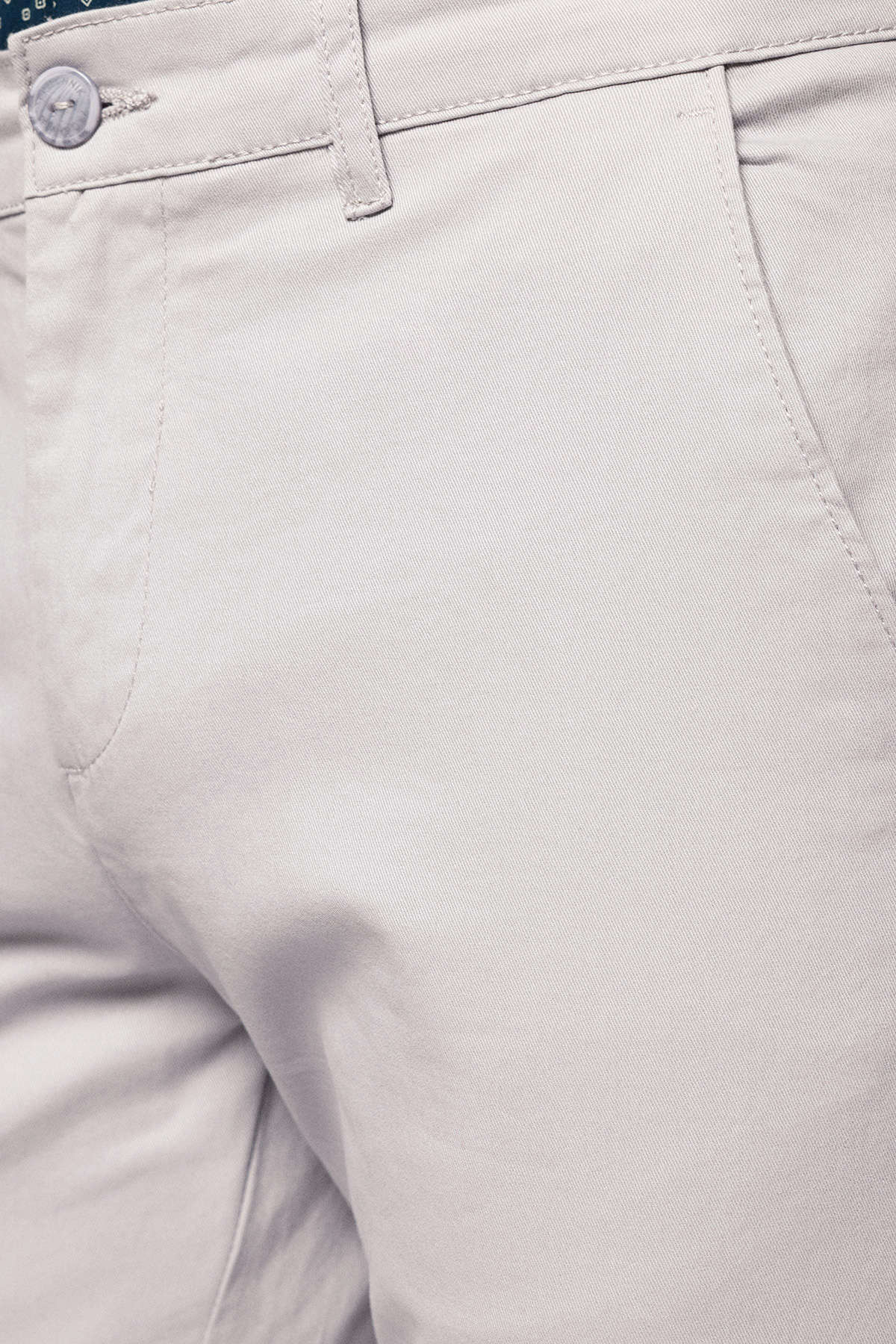 Spodnie Chino Slim Fit Jasnoszare z Bawełny PM1