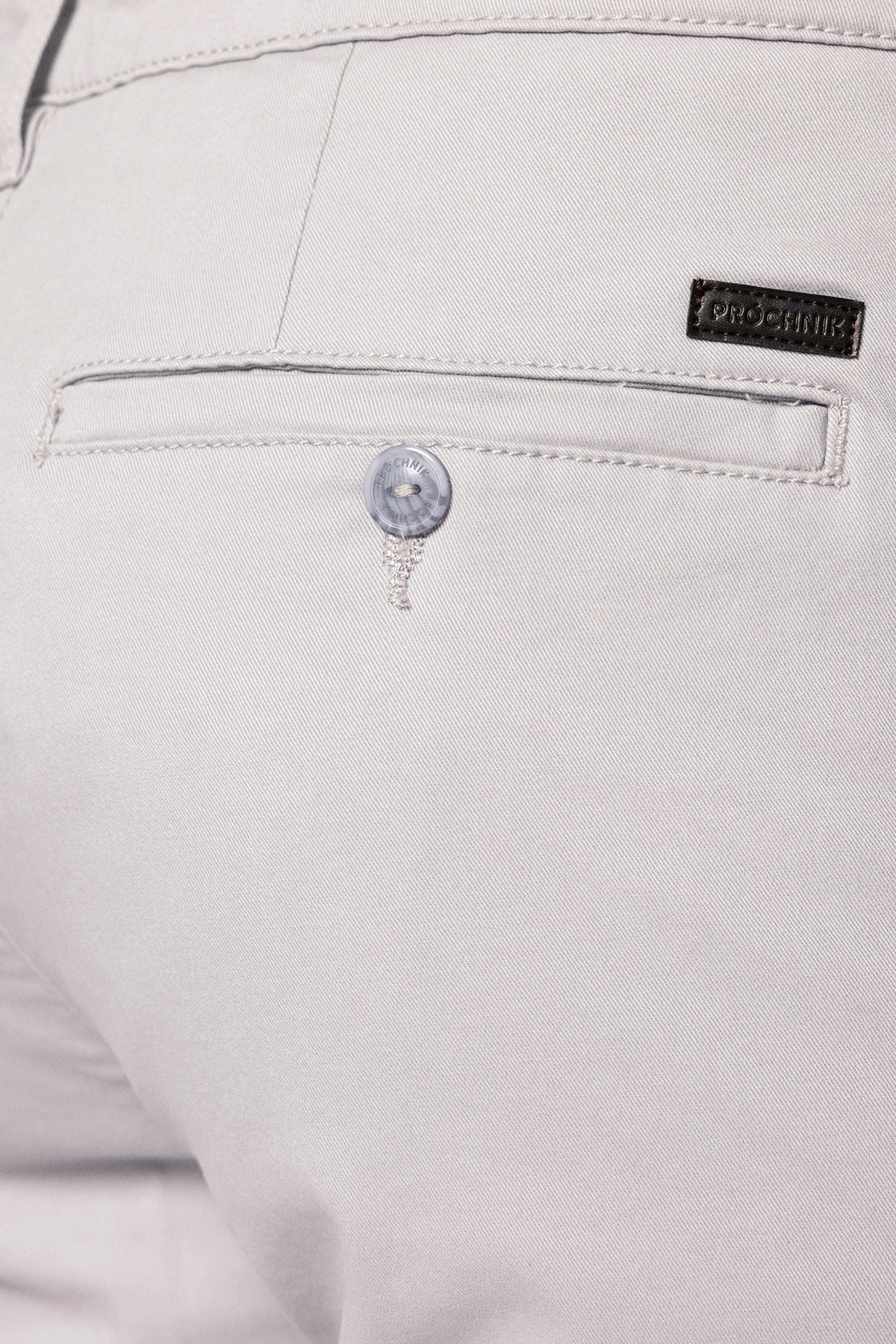 Spodnie Chino Slim Fit Jasnoszare z Bawełny PM1