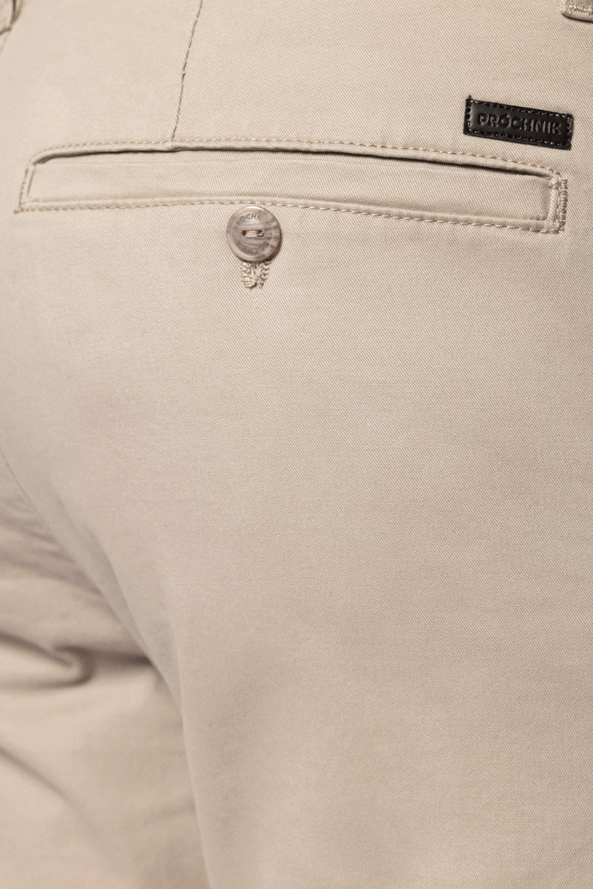 Spodnie Chino Slim Fit Jasnobeżowe z Bawełny PM1