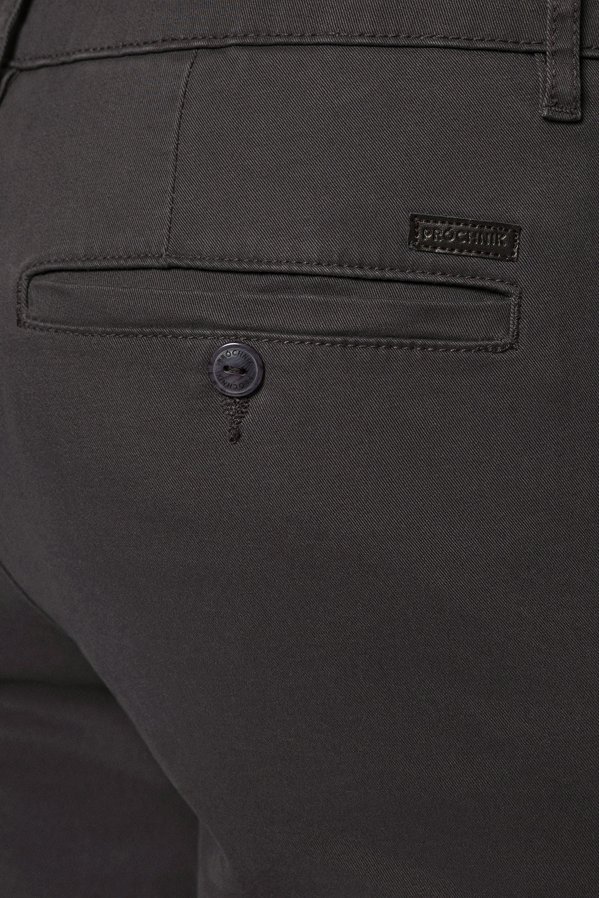 Spodnie Chino Slim Fit Szare z Bawełny PM1