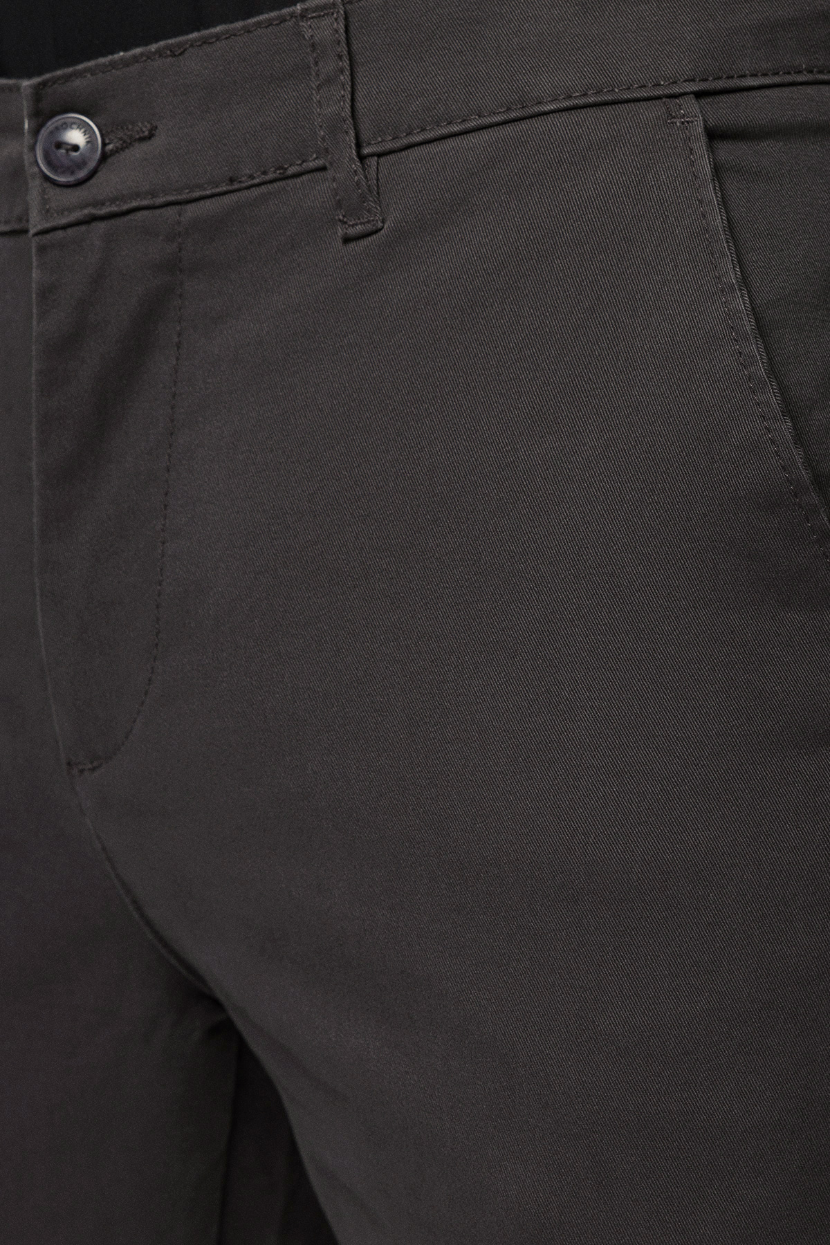 Spodnie Chino Slim Fit Szare z Bawełny PM1